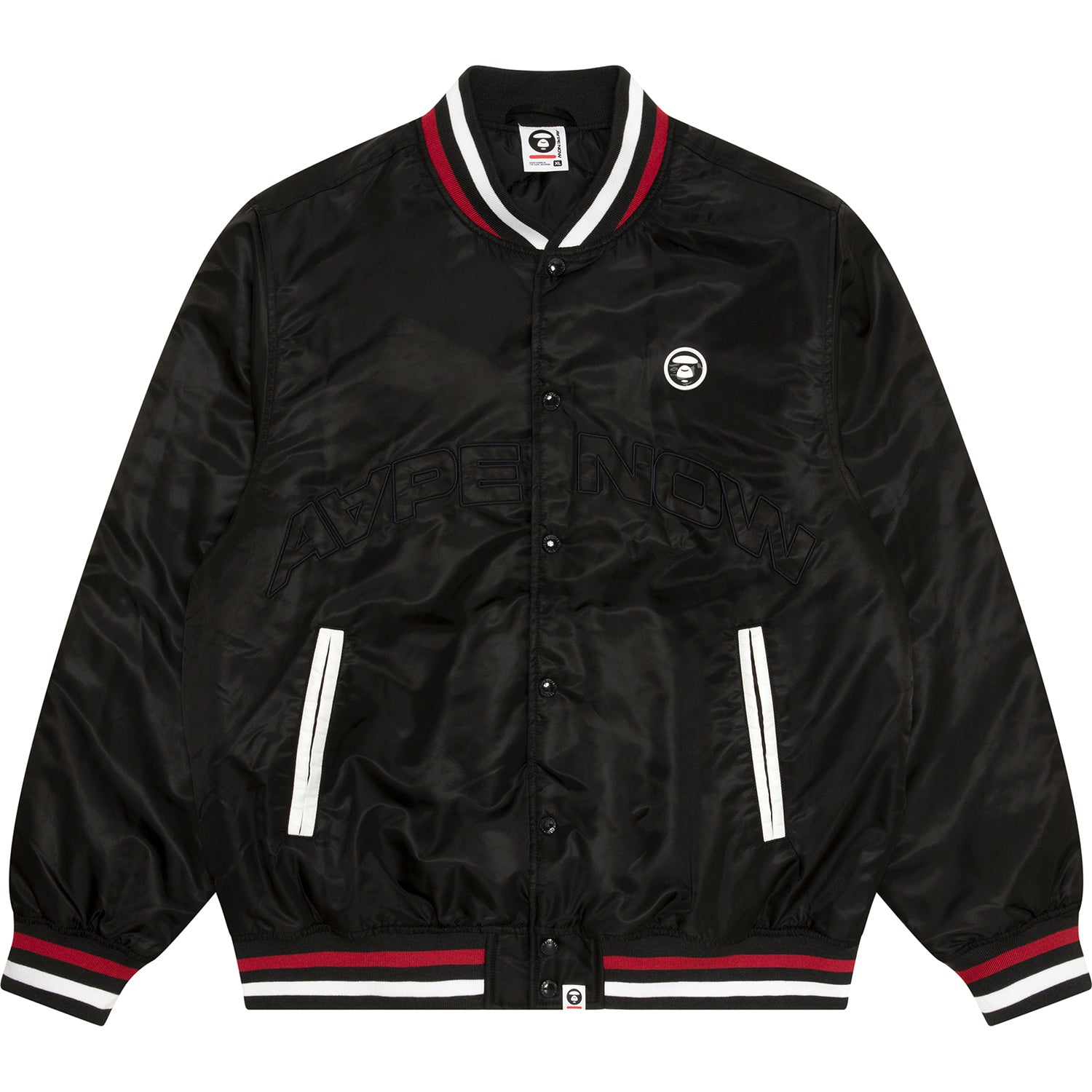 AAPE NOW MOONFACE LOGO BASEBALL JACKET