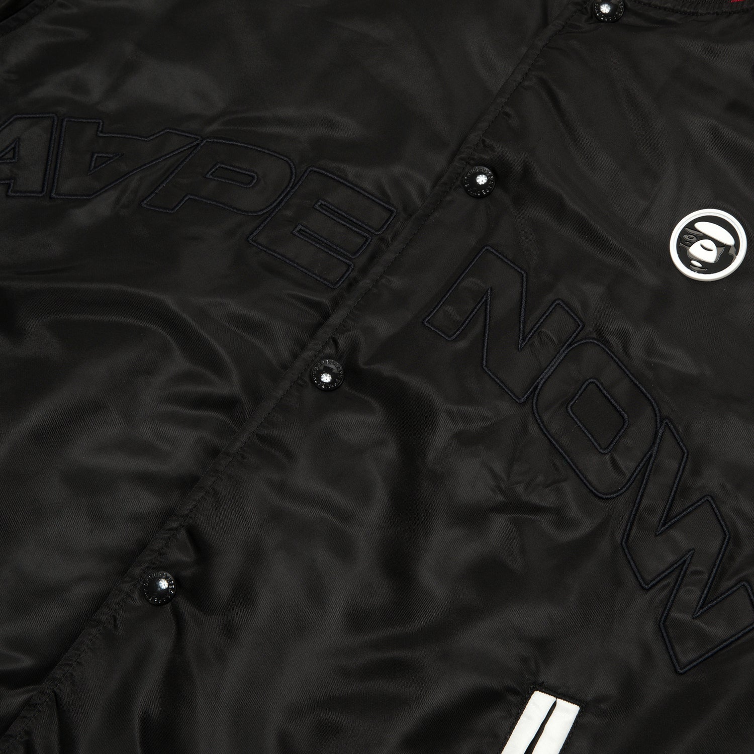 AAPE NOW MOONFACE LOGO BASEBALL JACKET
