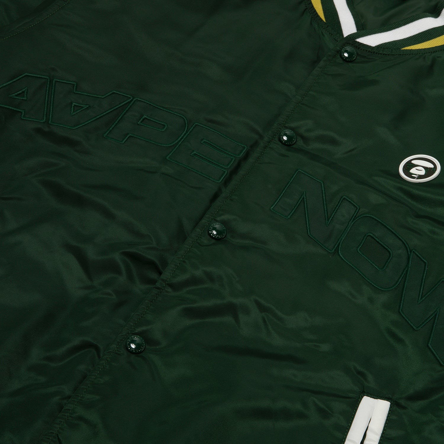 AAPE NOW MOONFACE LOGO BASEBALL JACKET