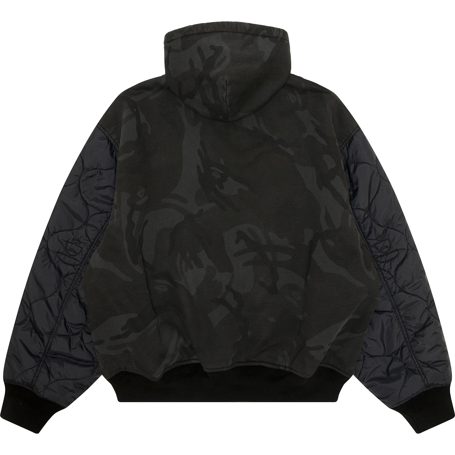 AAPE X ALPHA INDUSTRIES MOONFACE LOGO HOODED BOMBER JACKET