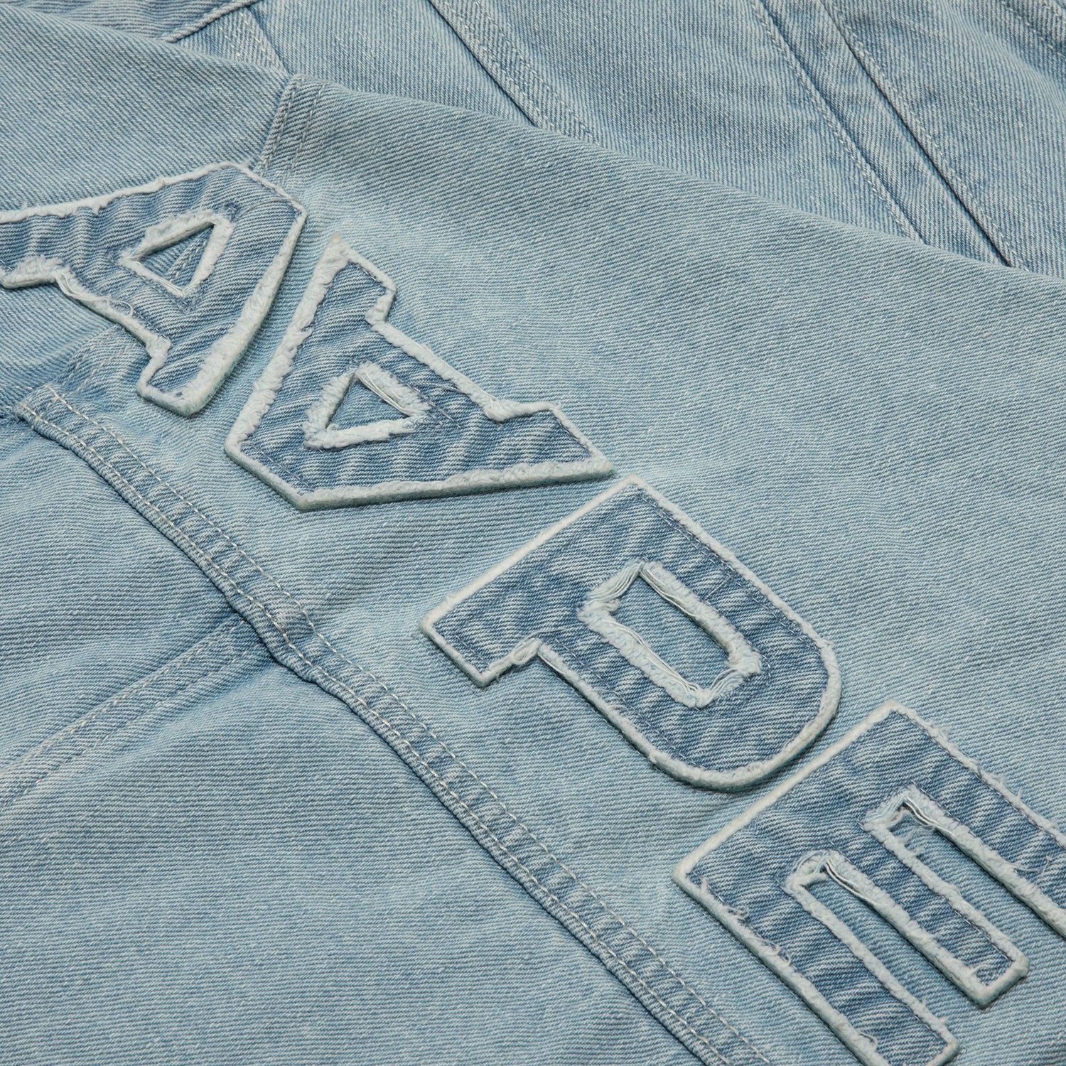 MOONFACE LOGO HOODED DENIM JACKET