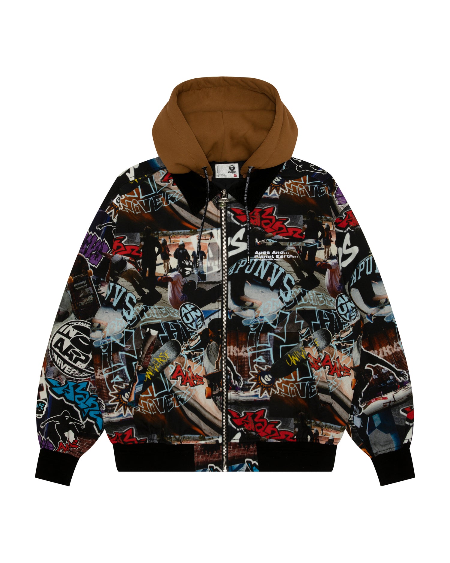 APE ジャケット AAPE Logo graffiti print hooded jacket | Aape official website