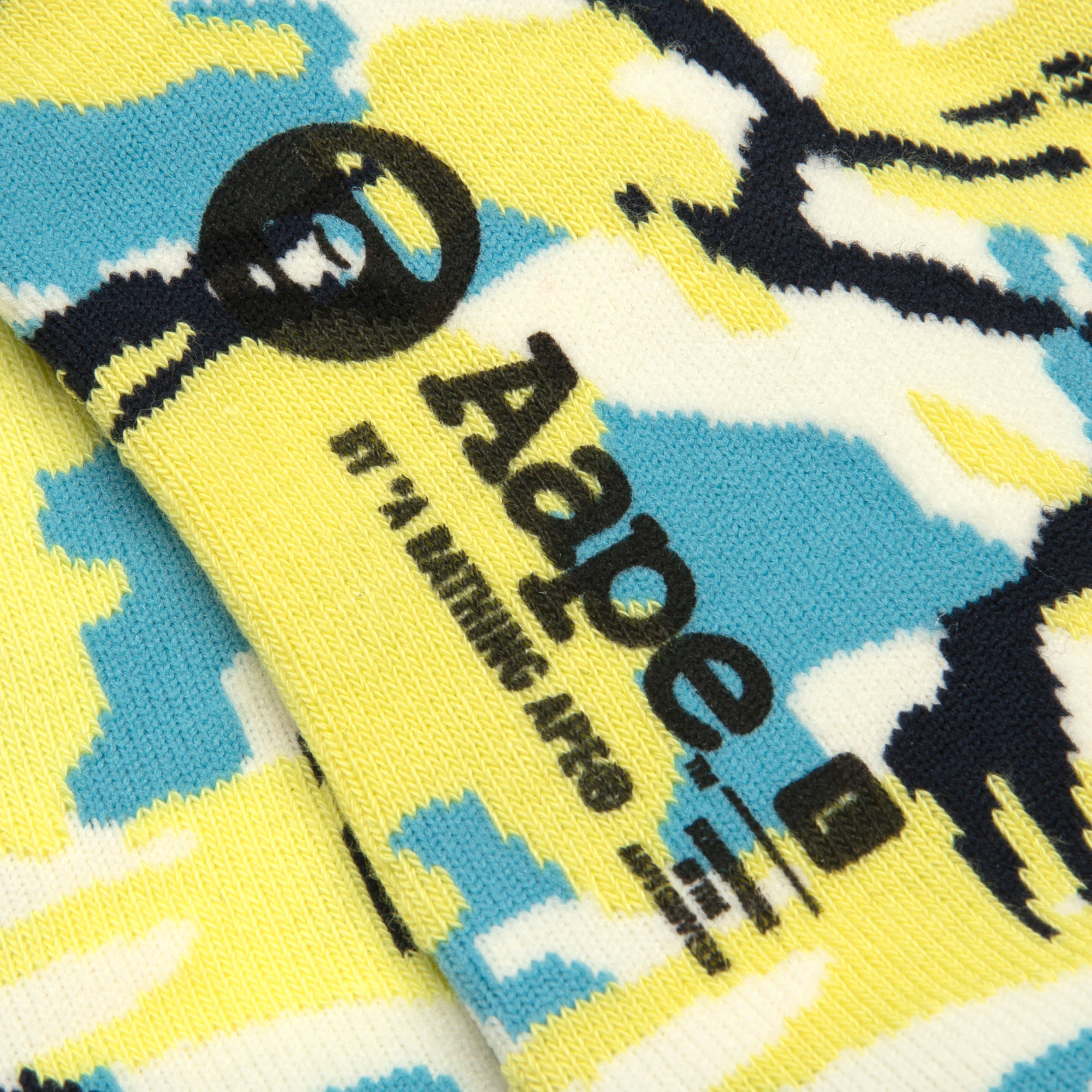 MOONFACE EMBROIDERED CAMO SOCKS