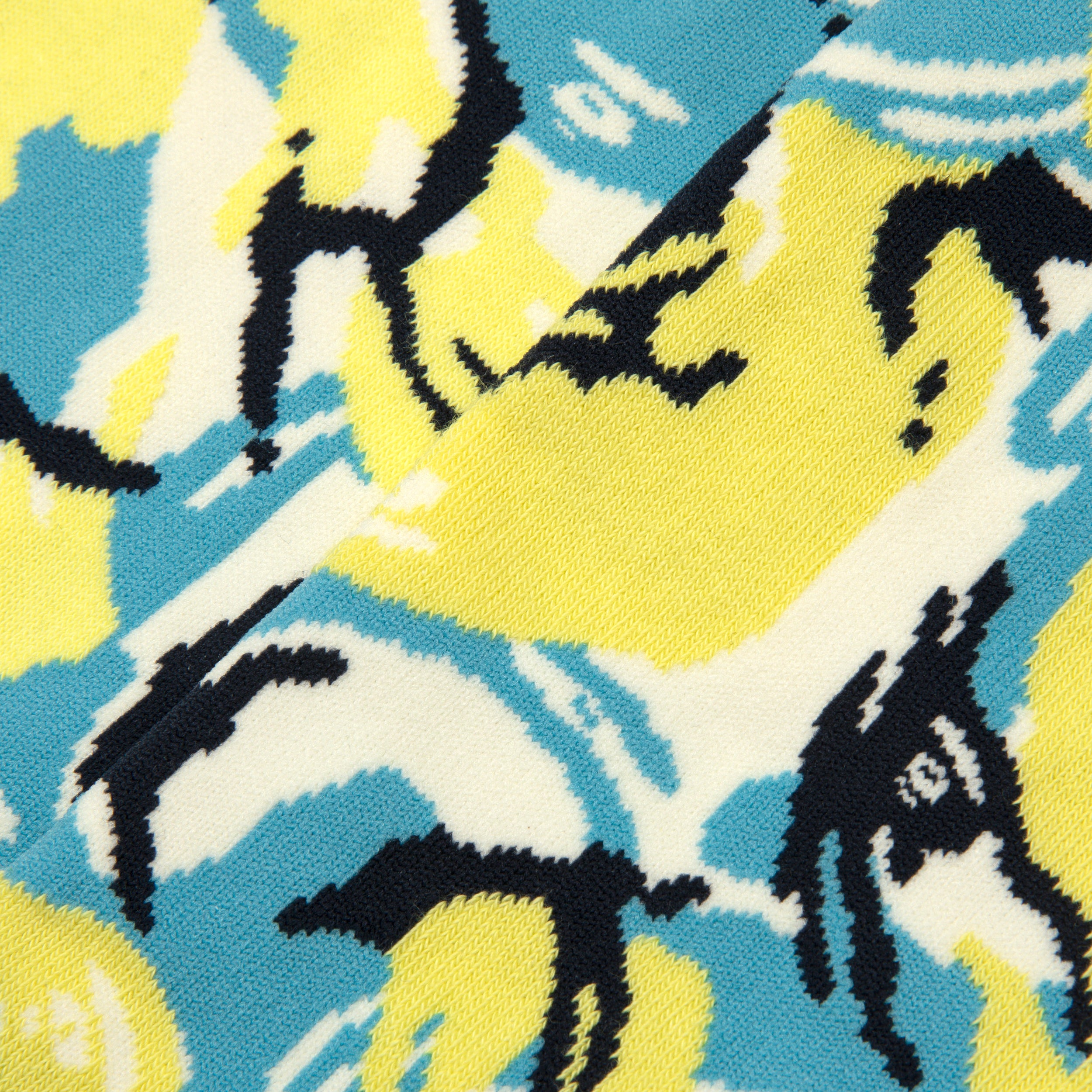 MOONFACE EMBROIDERED CAMO SOCKS