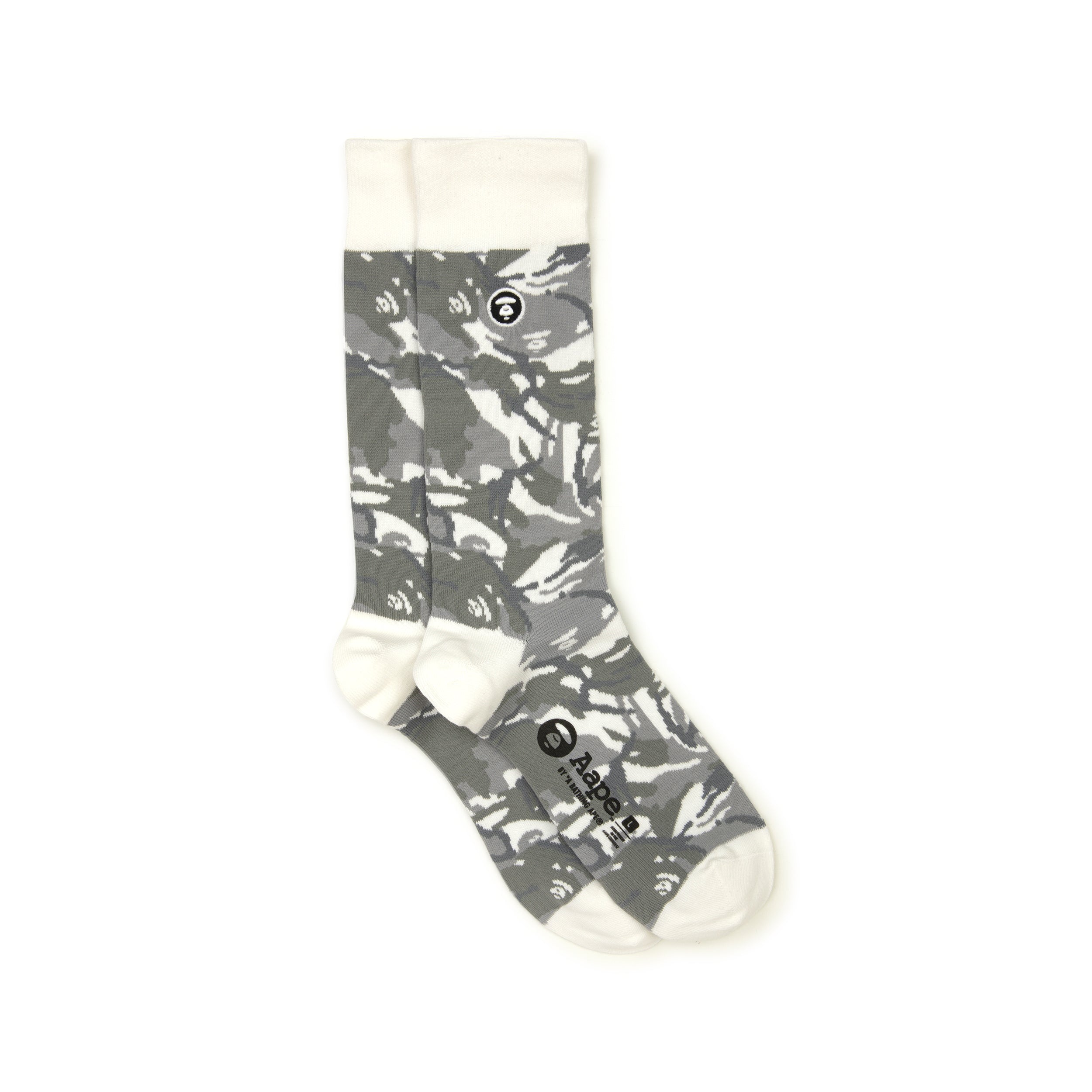 MOONFACE EMBROIDERED CAMO SOCKS