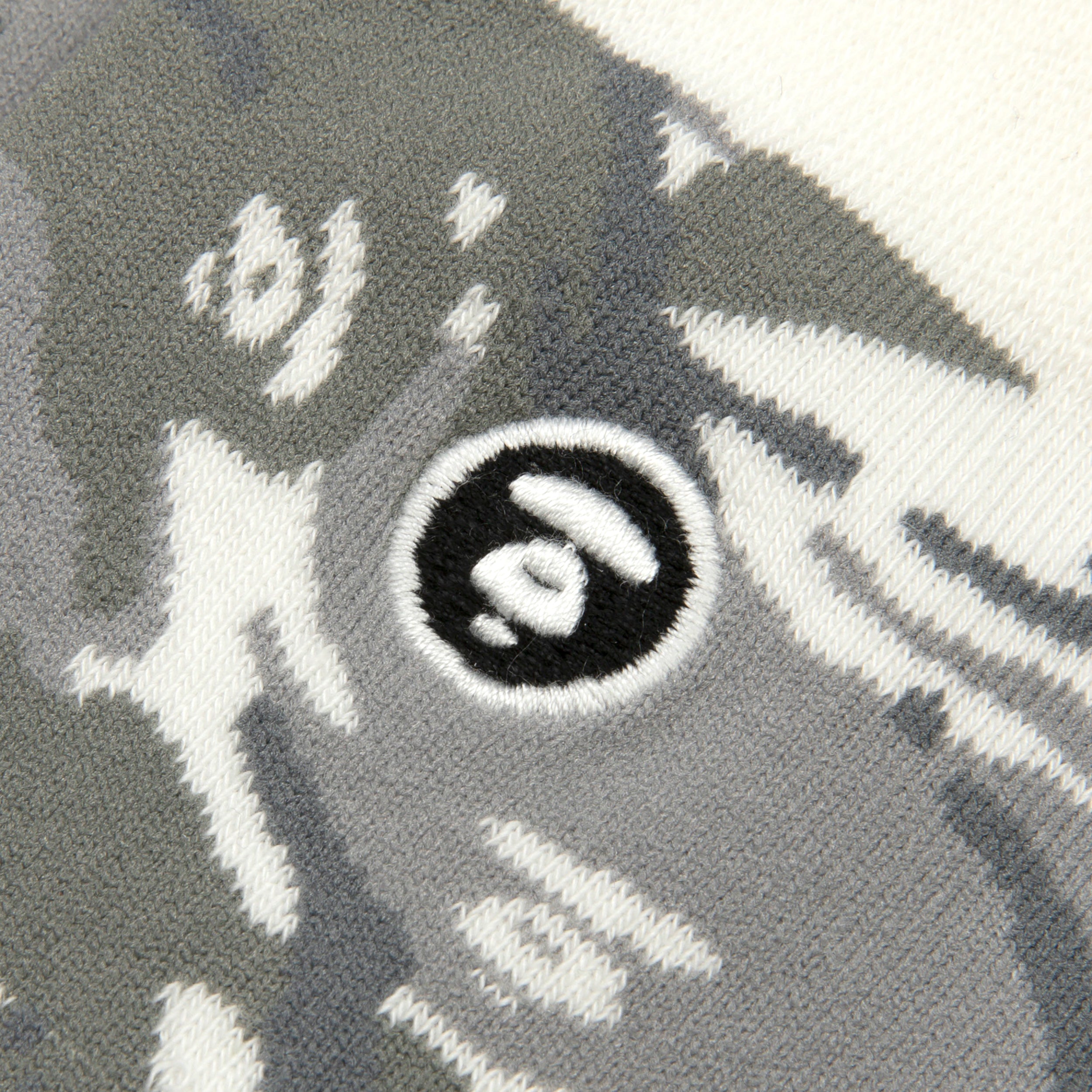 MOONFACE EMBROIDERED CAMO SOCKS