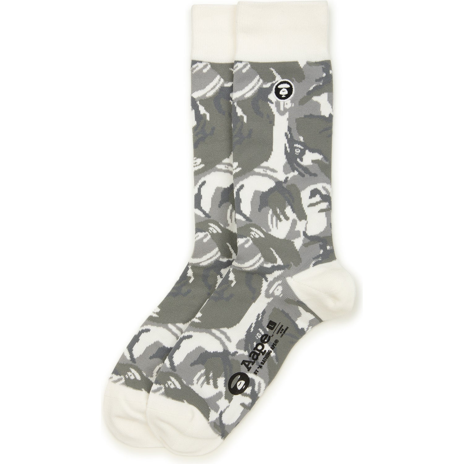 AAPSOM4293XXO/MOONFACE LOGO CAMO CREW SOCKS