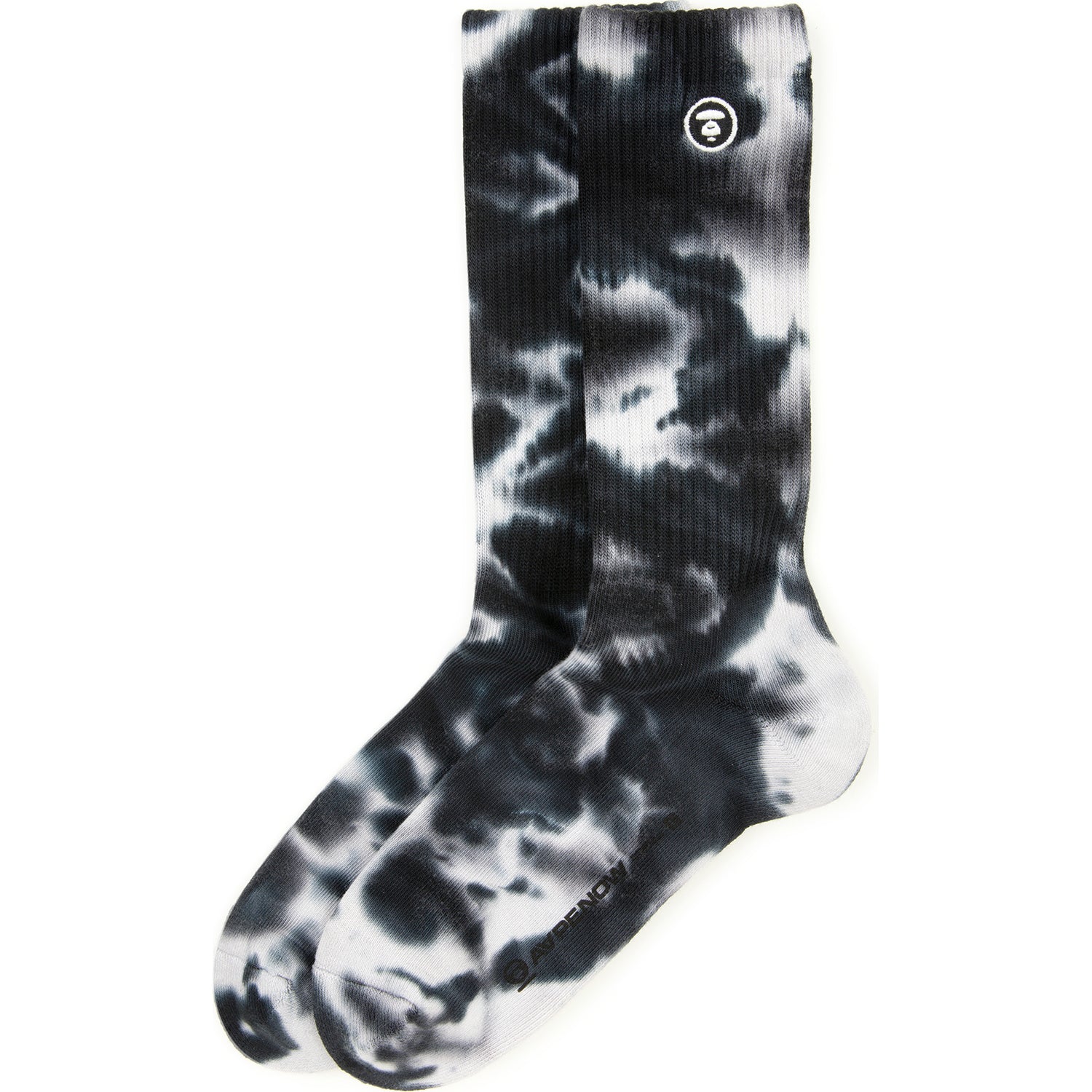 AAPSOM5190XXO/AAPENOW MOONFACE LOGO TIE-DYE CREW SOCKS