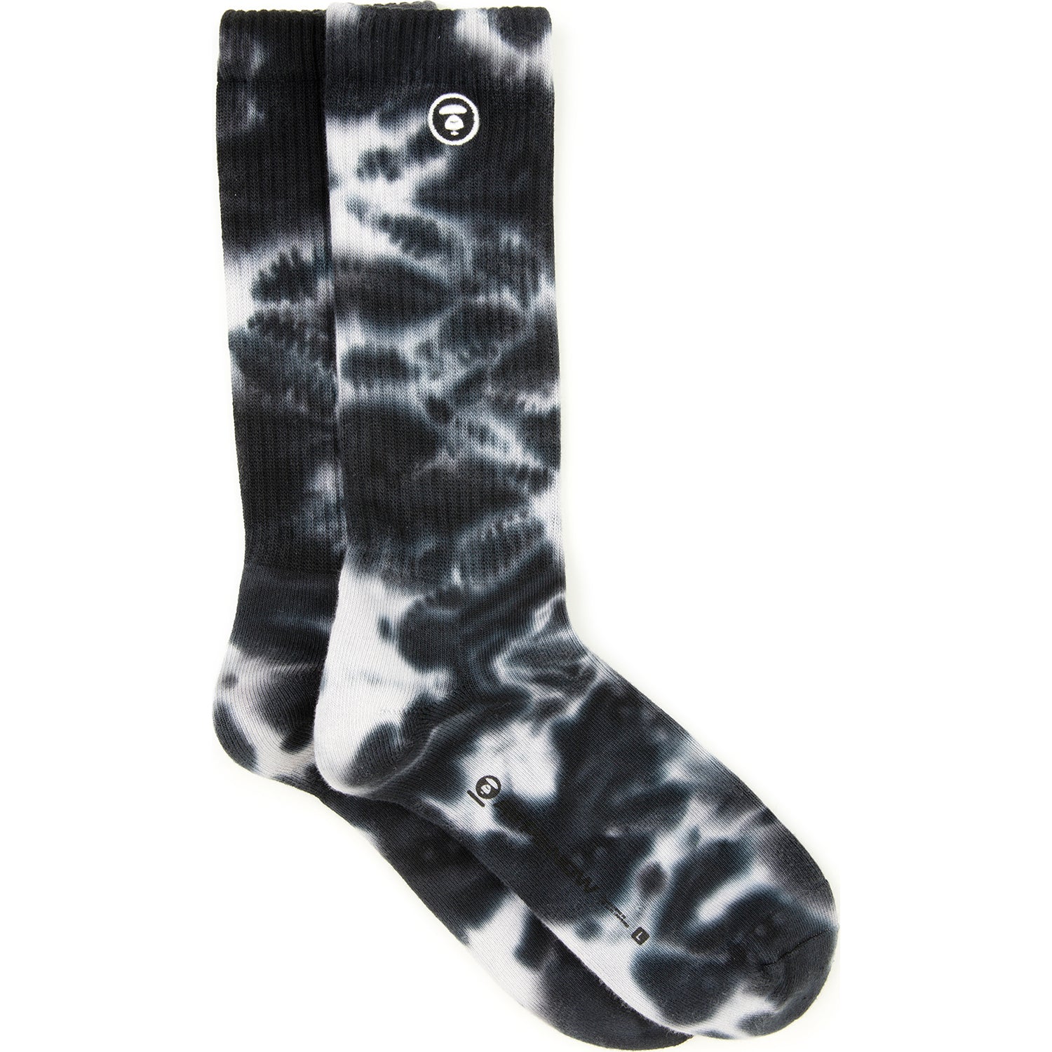 AAPSOM5190XXO/AAPENOW MOONFACE LOGO TIE-DYE CREW SOCKS