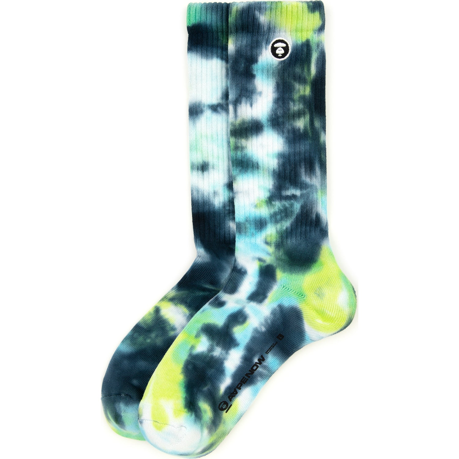 AAPSOM5190XXO/AAPENOW MOONFACE LOGO TIE-DYE CREW SOCKS
