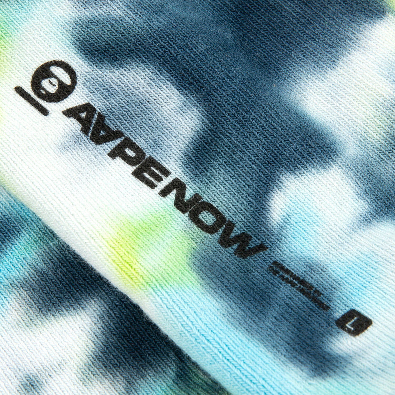 AAPSOM5190XXO/AAPENOW MOONFACE LOGO TIE-DYE CREW SOCKS