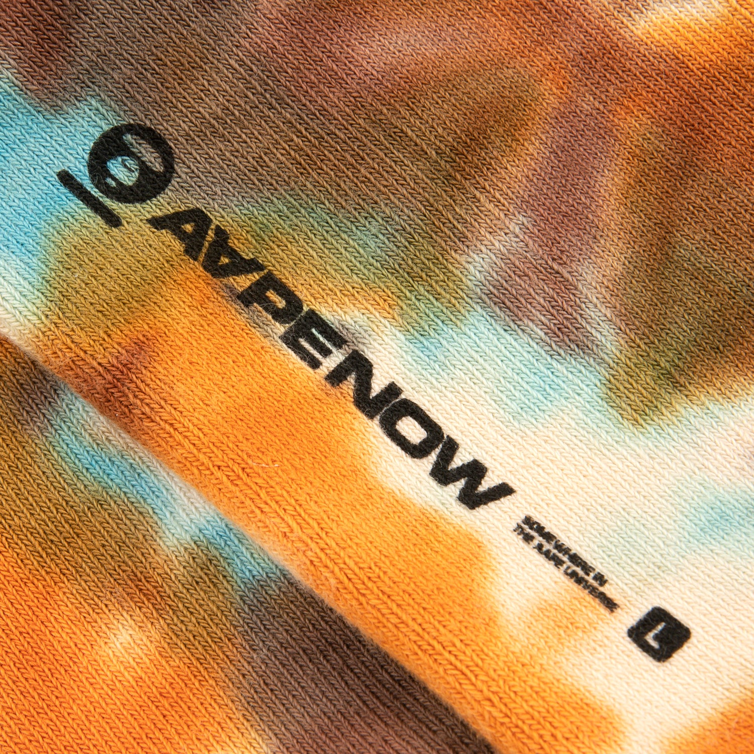 AAPSOM5190XXO/AAPENOW MOONFACE LOGO TIE-DYE CREW SOCKS