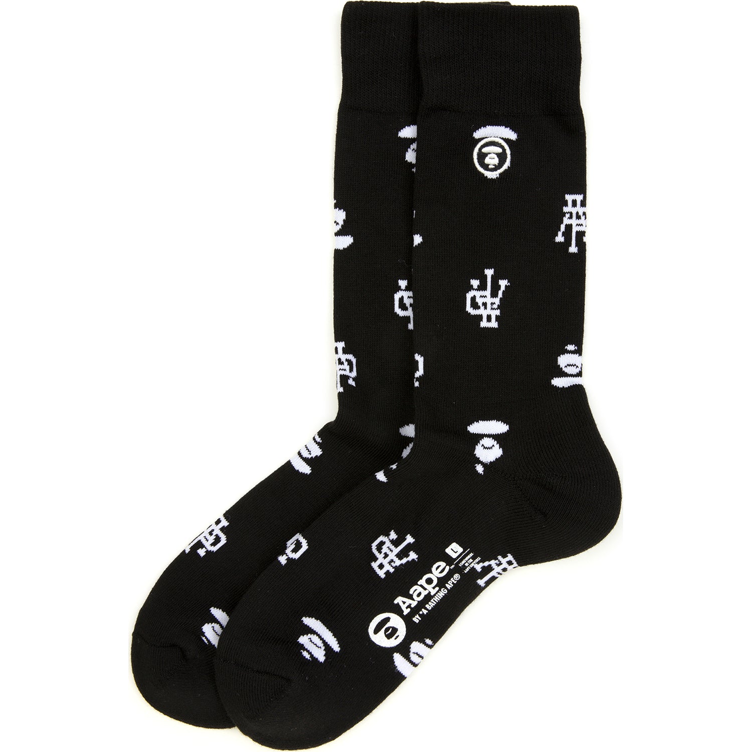 MOONFACE EMBROIDERED MONOGRAMMED SOCKS