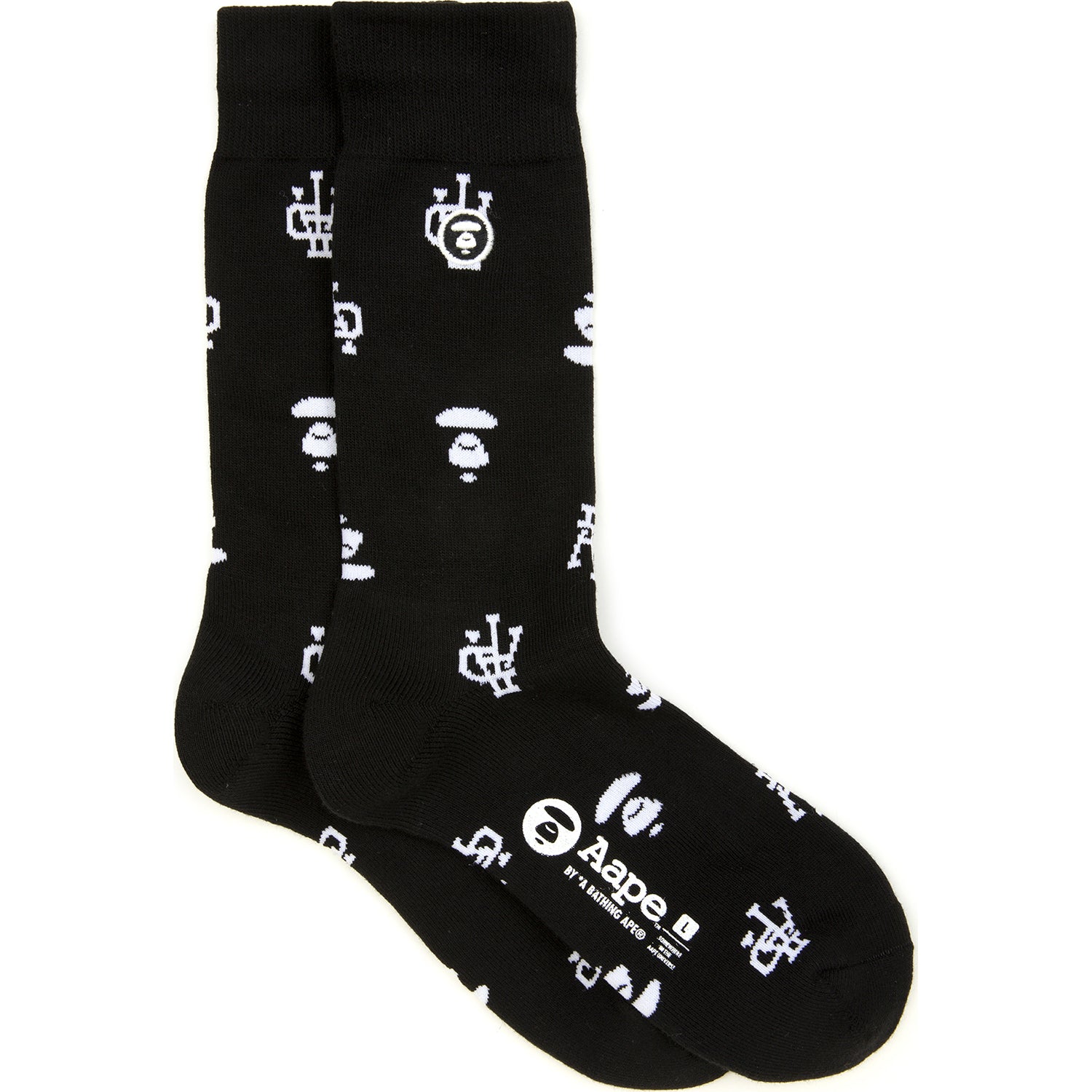 MOONFACE EMBROIDERED MONOGRAMMED SOCKS
