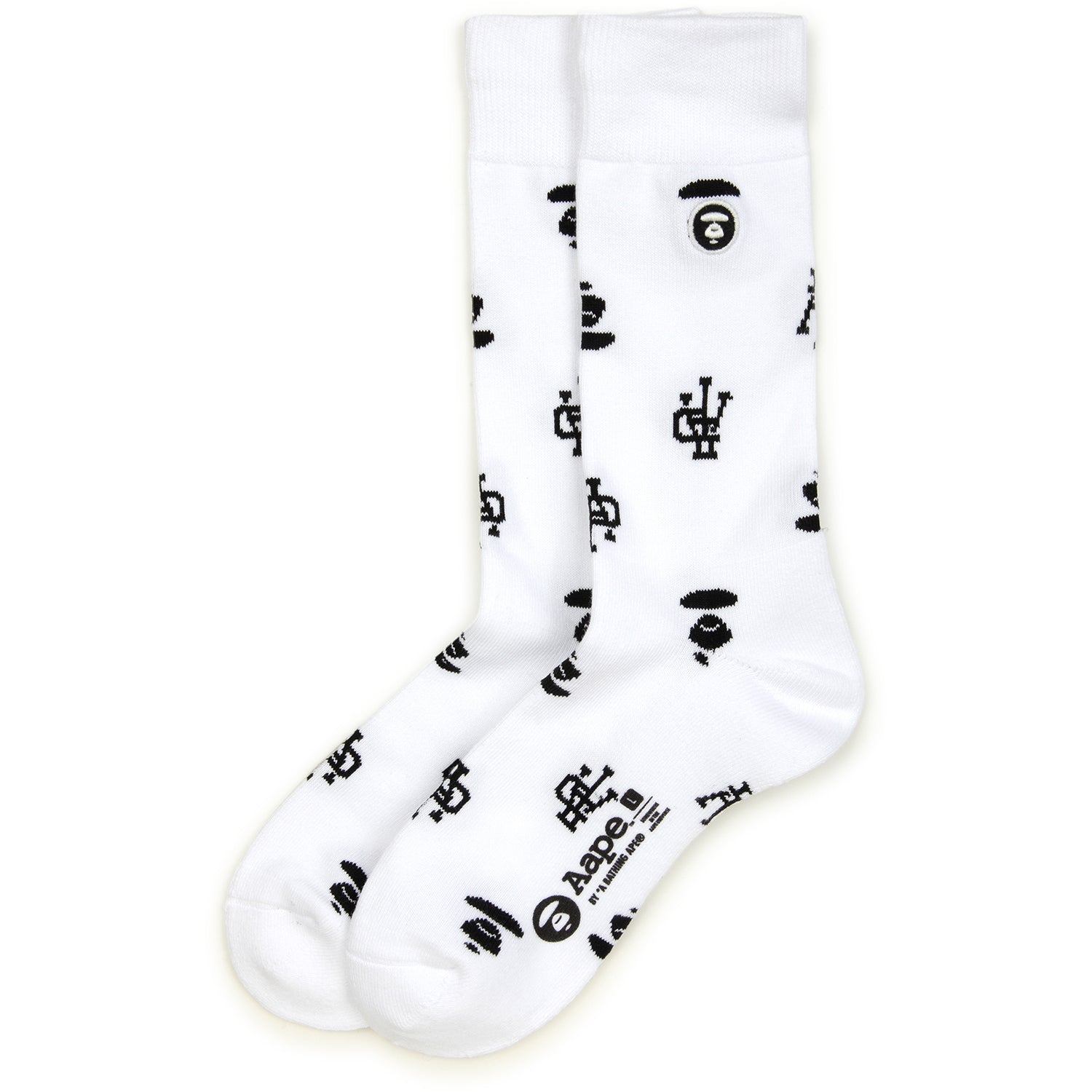 MOONFACE EMBROIDERED MONOGRAMMED SOCKS