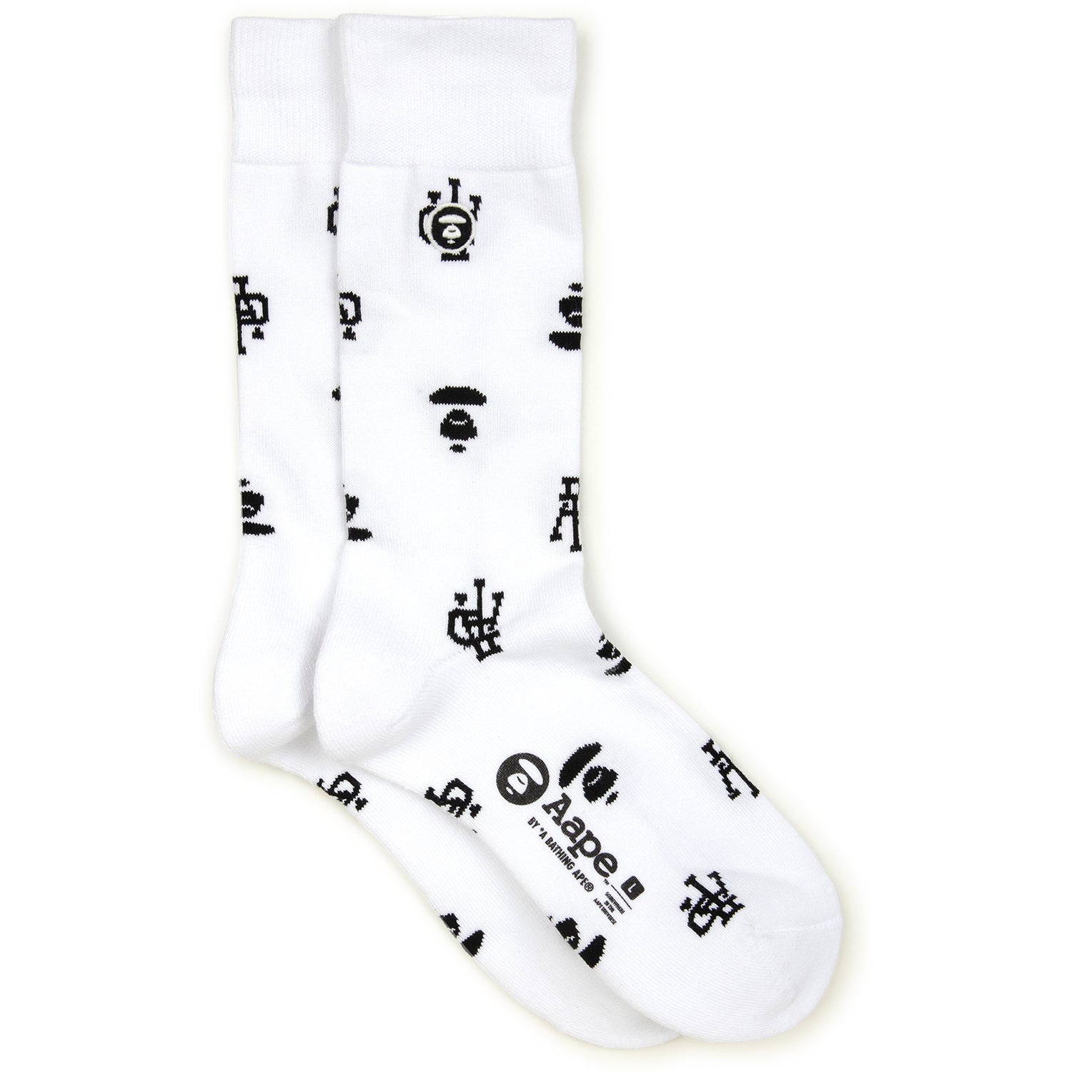 MOONFACE EMBROIDERED MONOGRAMMED SOCKS