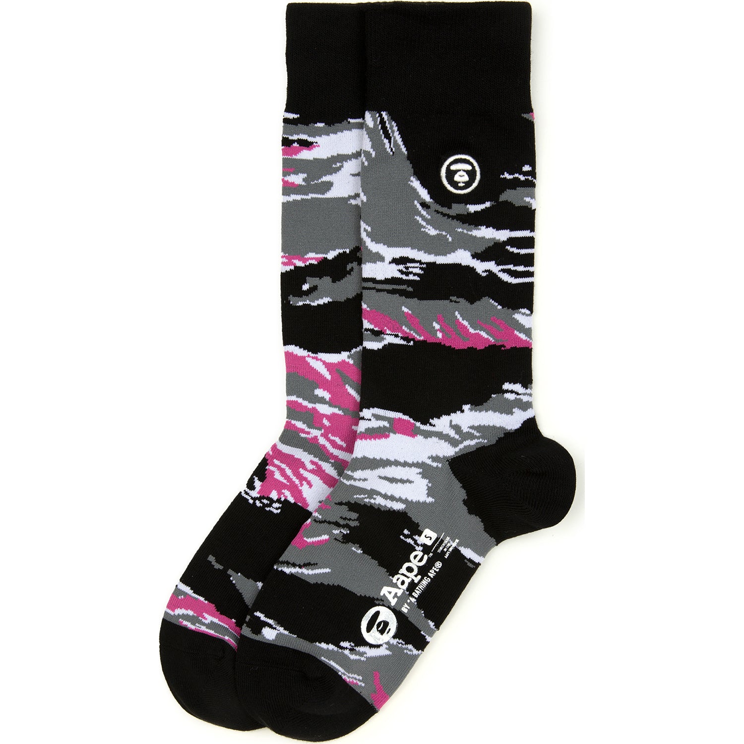 MOONFACE EMBROIDERED CAMO SOCKS