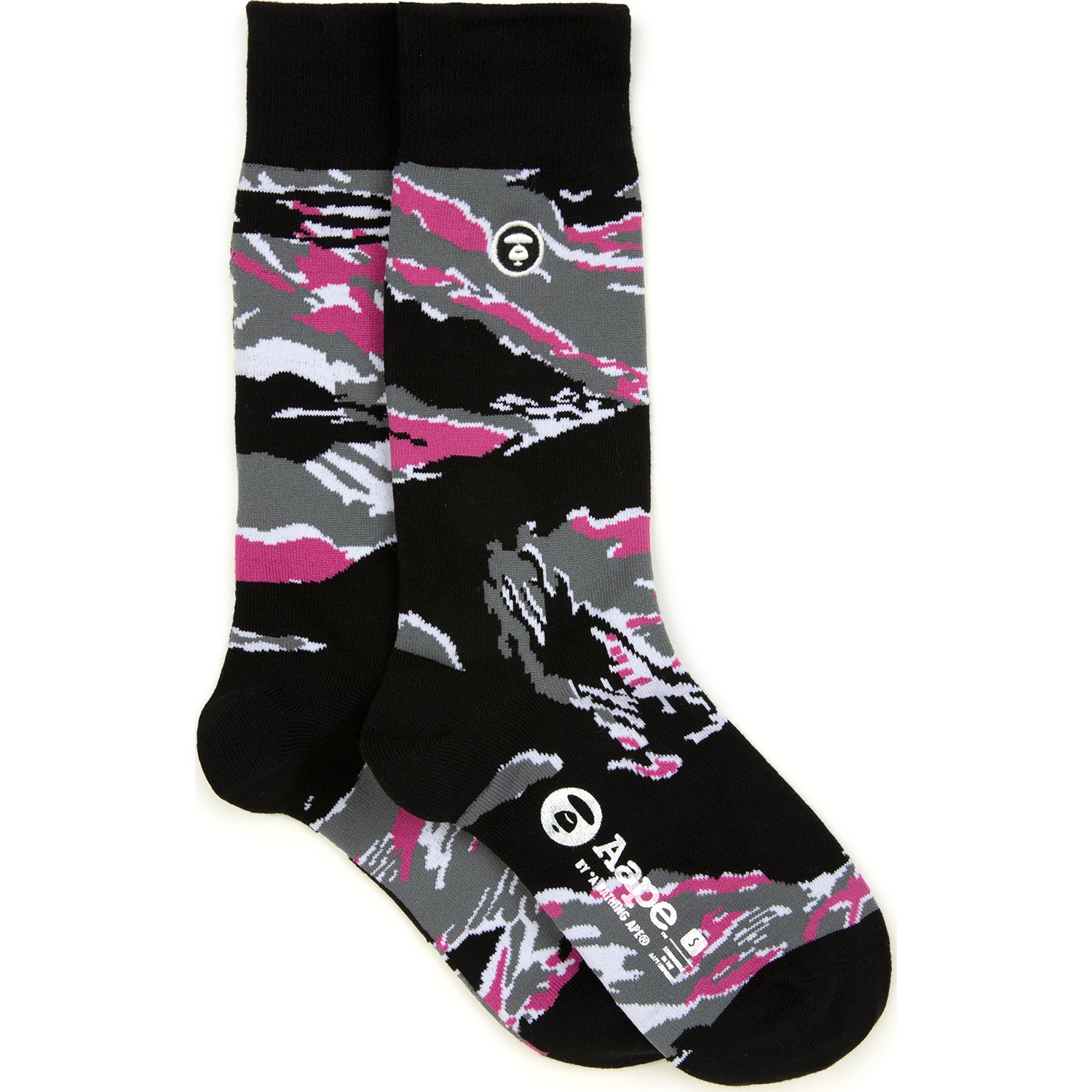 MOONFACE EMBROIDERED CAMO SOCKS