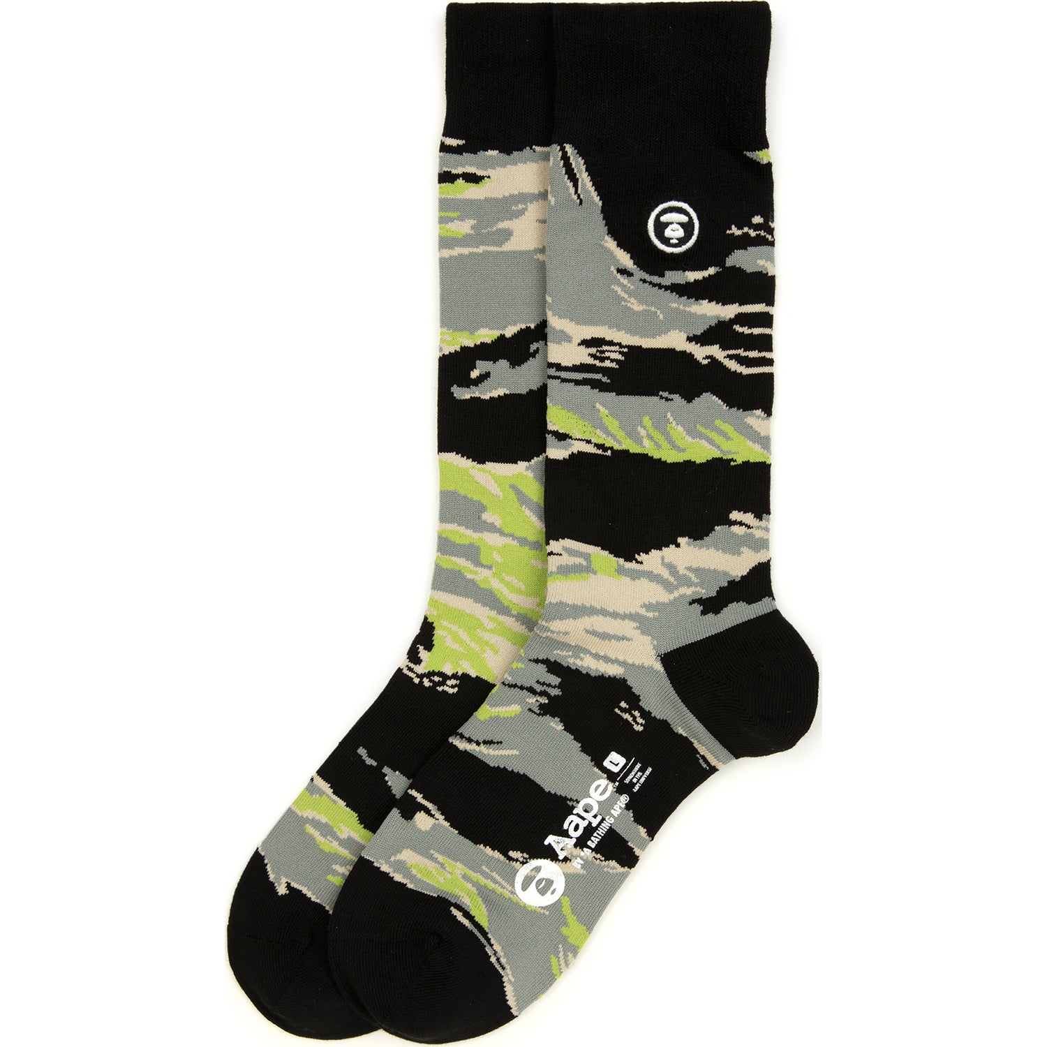 MOONFACE EMBROIDERED CAMO SOCKS