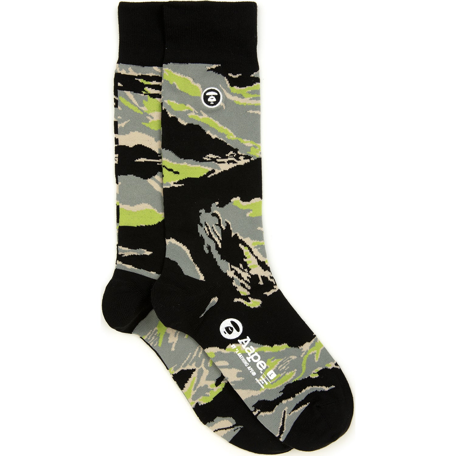 MOONFACE EMBROIDERED CAMO SOCKS