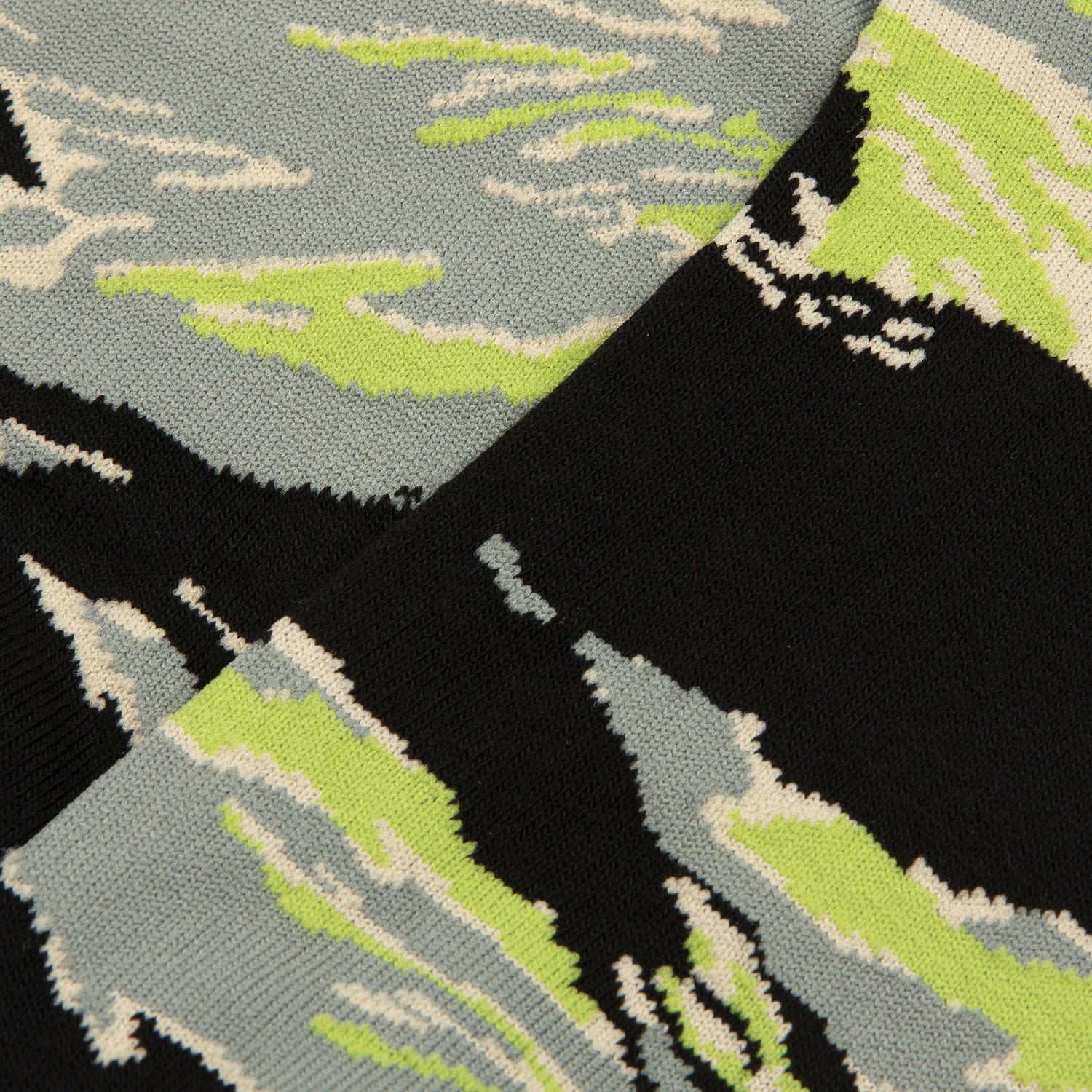 MOONFACE EMBROIDERED CAMO SOCKS