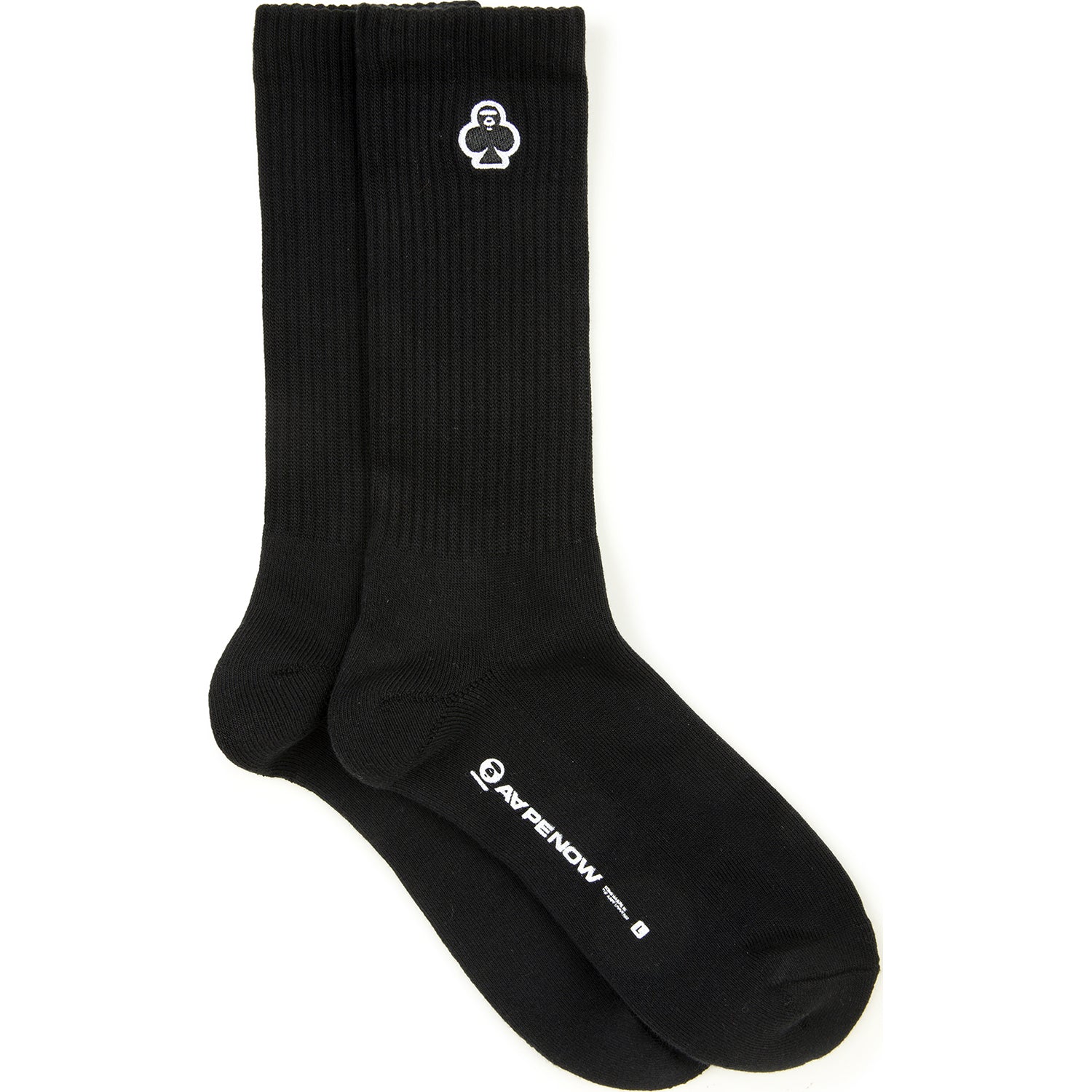 AAPSOM5319XXO/AAPENOW CLOVER MOONFACE LOGO CREW SOCKS