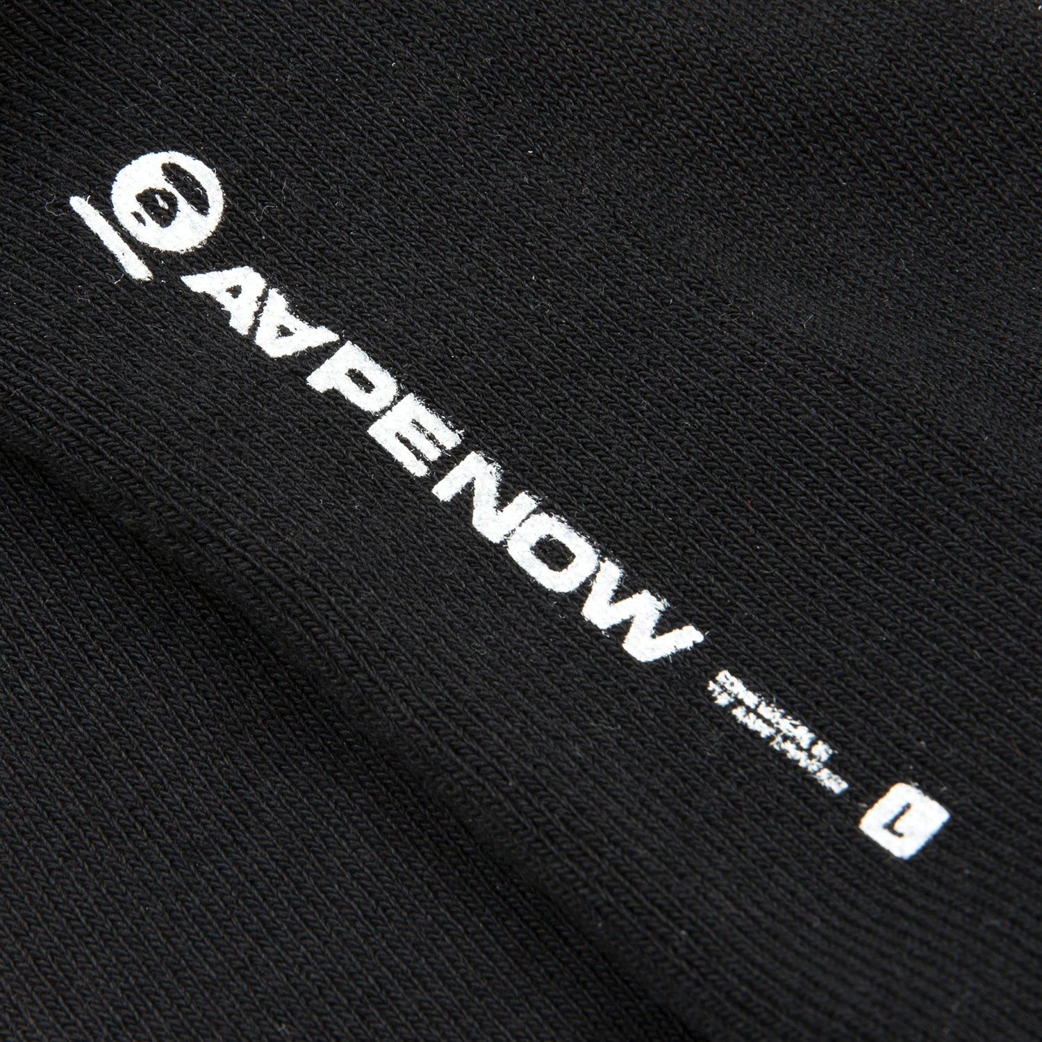 AAPSOM5319XXO/AAPENOW CLOVER MOONFACE LOGO CREW SOCKS