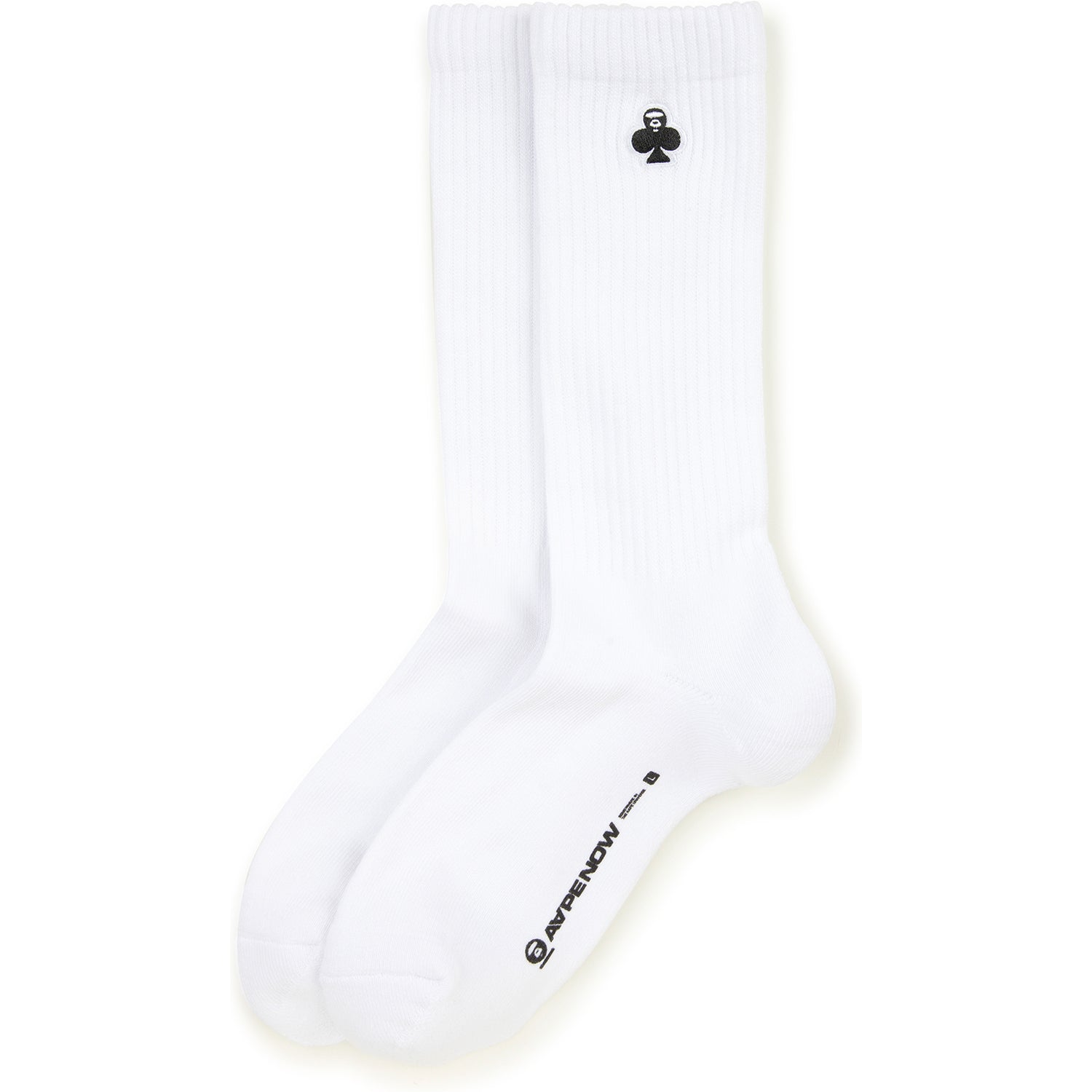 AAPSOM5319XXO/AAPENOW CLOVER MOONFACE LOGO CREW SOCKS
