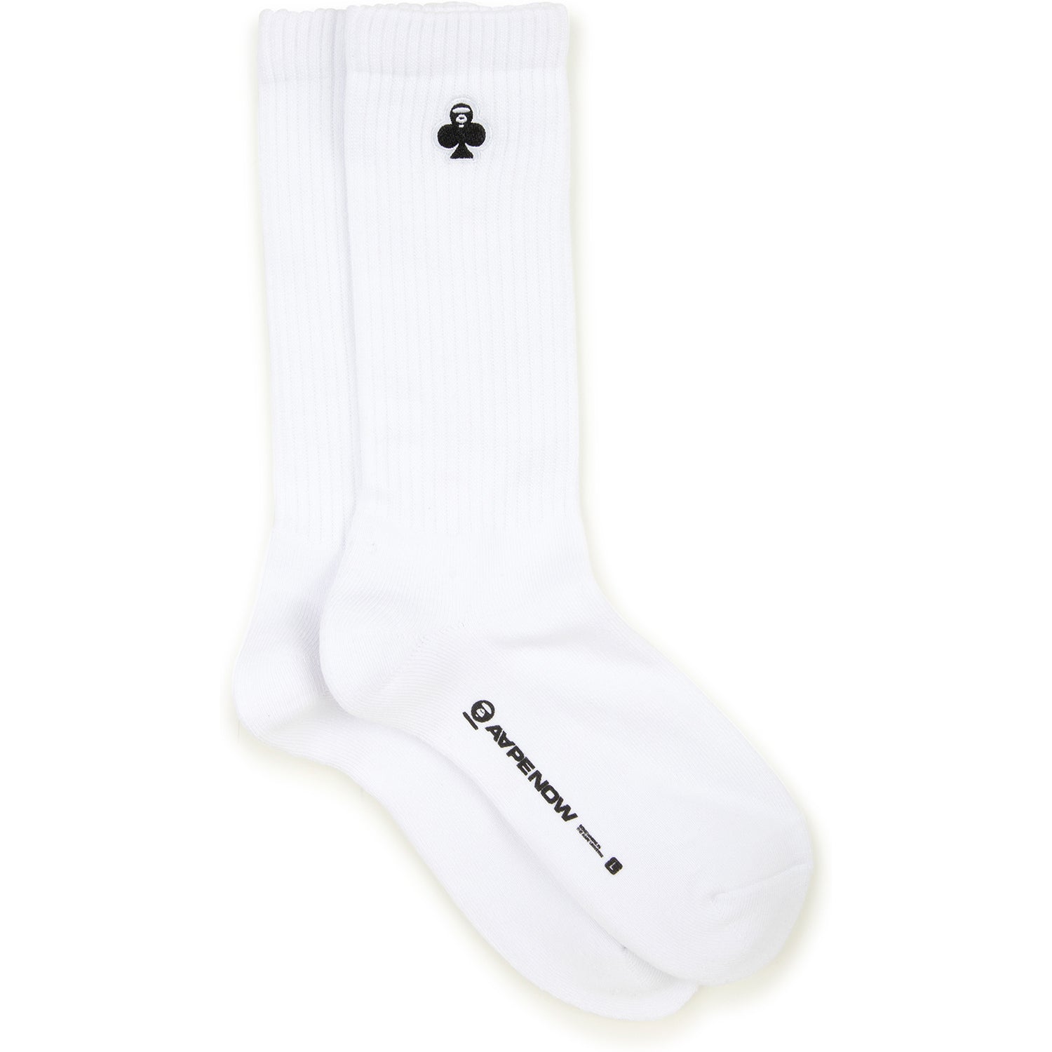 AAPSOM5319XXO/AAPENOW CLOVER MOONFACE LOGO CREW SOCKS