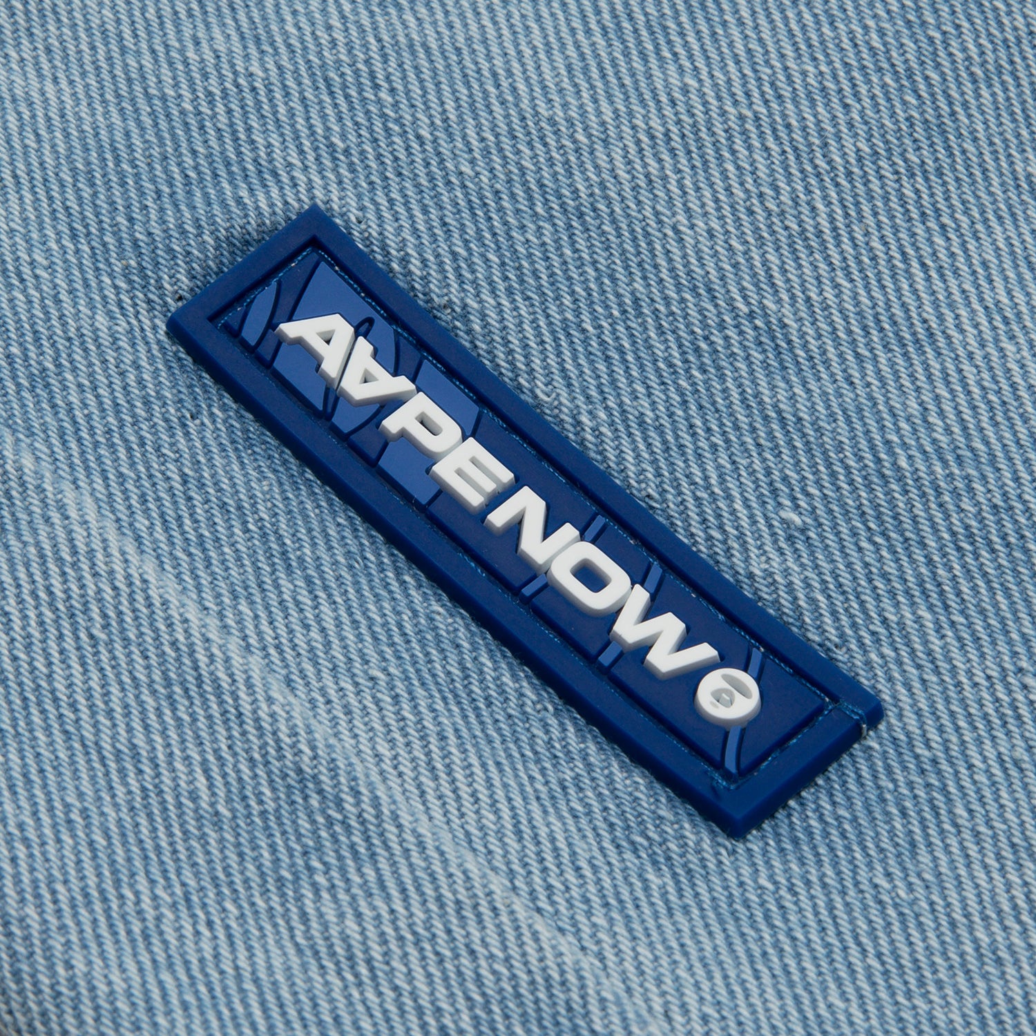 MOONFACE PATCH DENIM SHORTS