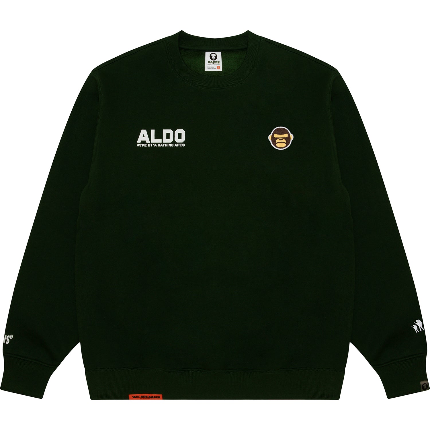 AAPER MOONFACE LOGO CREW NECK SWEATSHIRT
