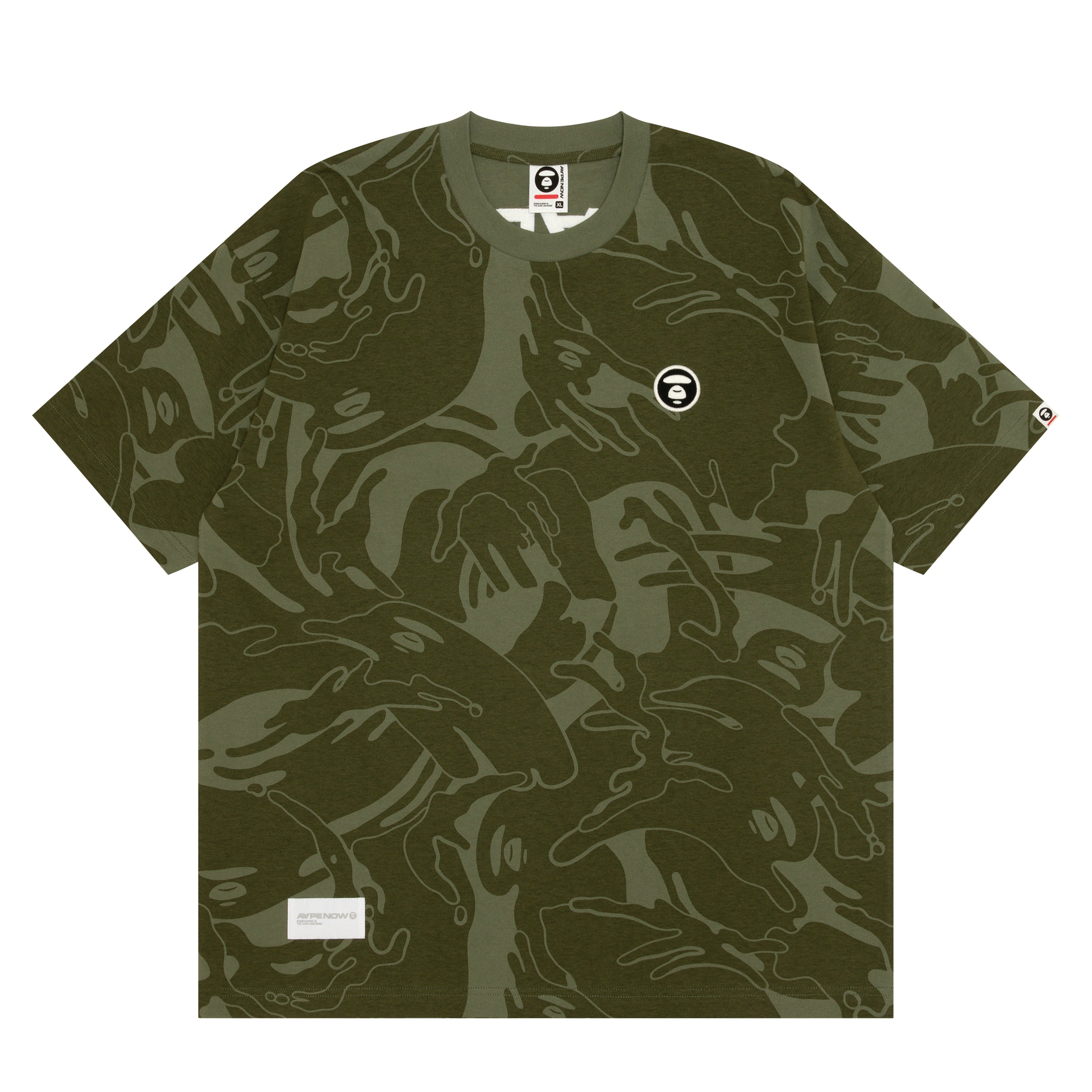 MOONFACE EMBROIDERED CAMO TEE