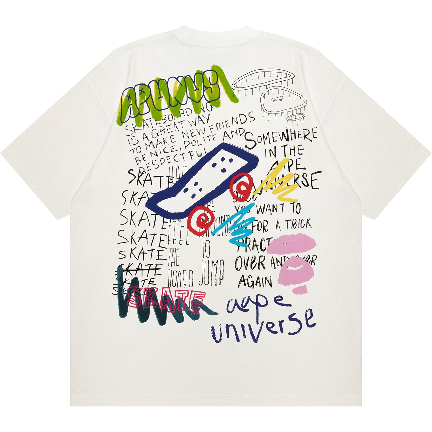 AAPEUNVS GRAFFITI GRAPHIC TEE