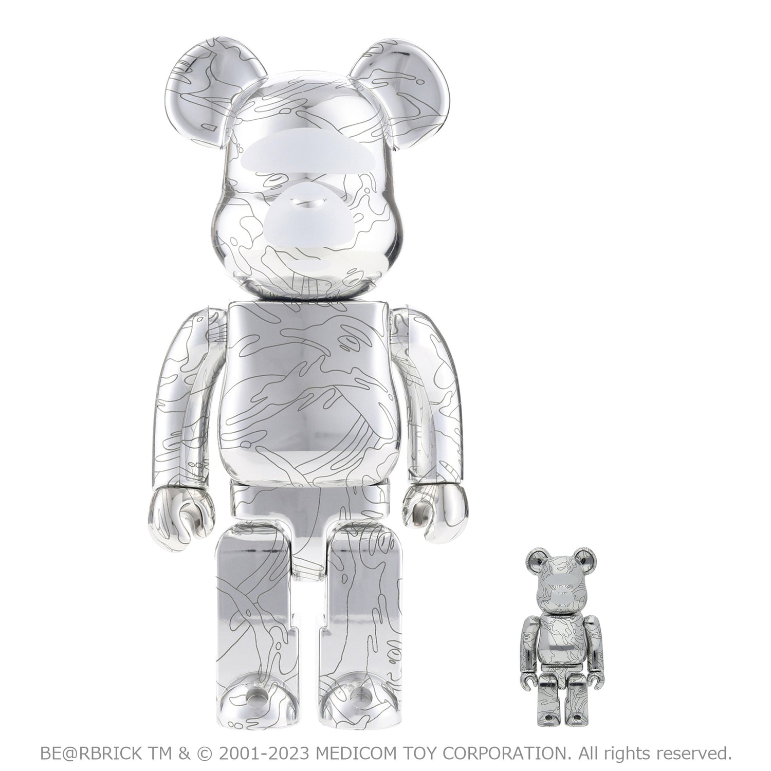 AAPE X BE@RBRICK 10TH ANNIVERSARY MOONFACE CAMO 100% & 400% SET