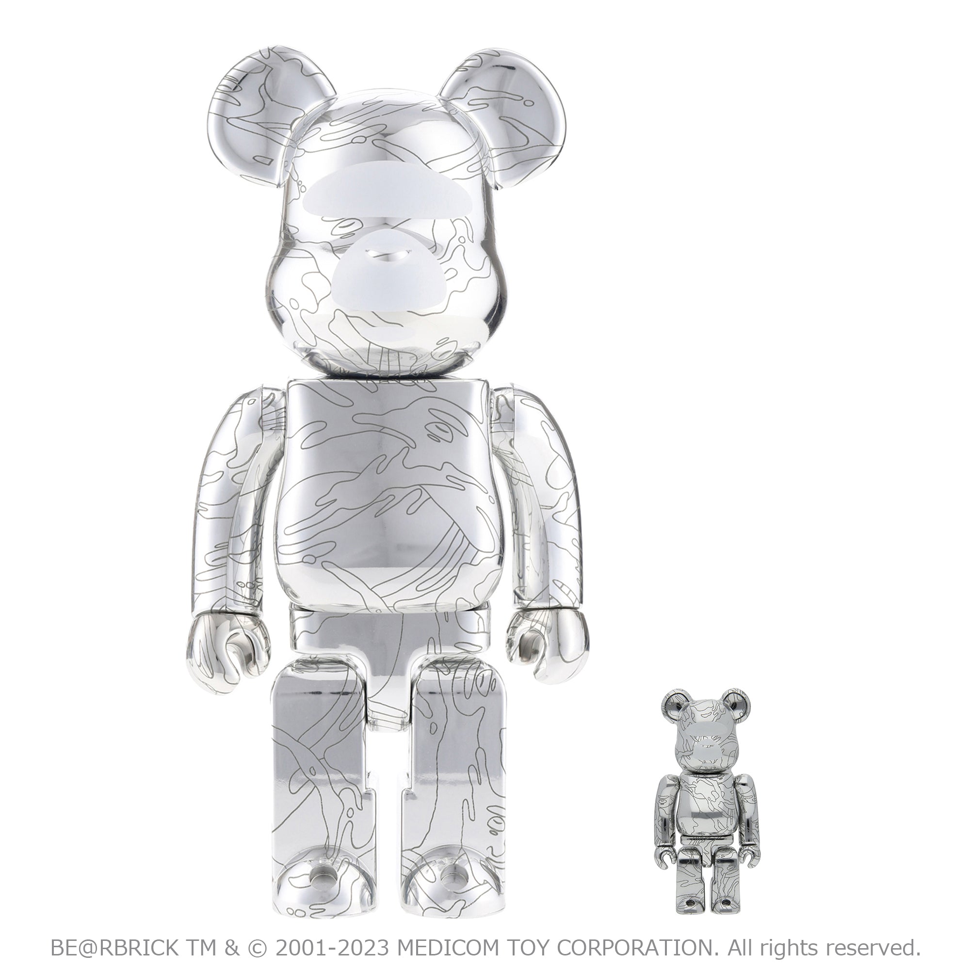 AAPE X BE@RBRICK 10TH ANNIVERSARY MOONFACE CAMO 100% & 400% SET