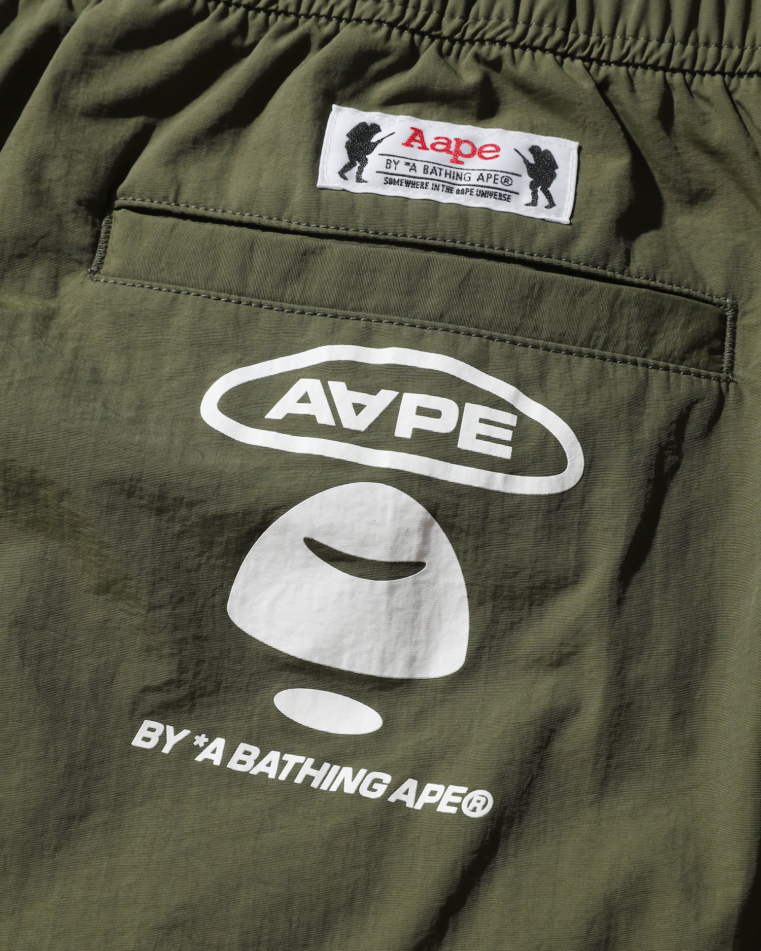 AAPE NYLON LOOSE FANCY PANTS