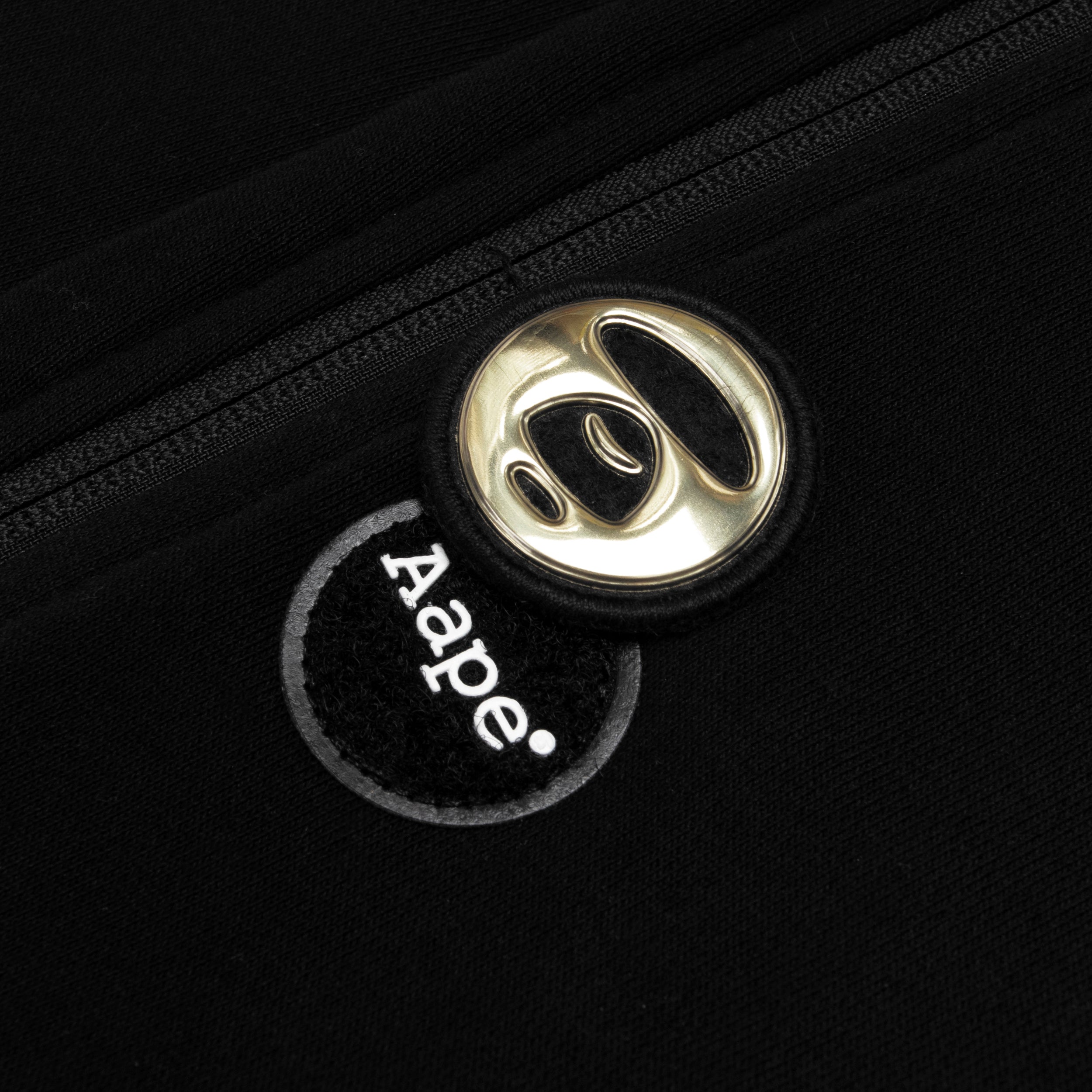 AAPE LOGO BADGE ZIPPER SWEATPANTS