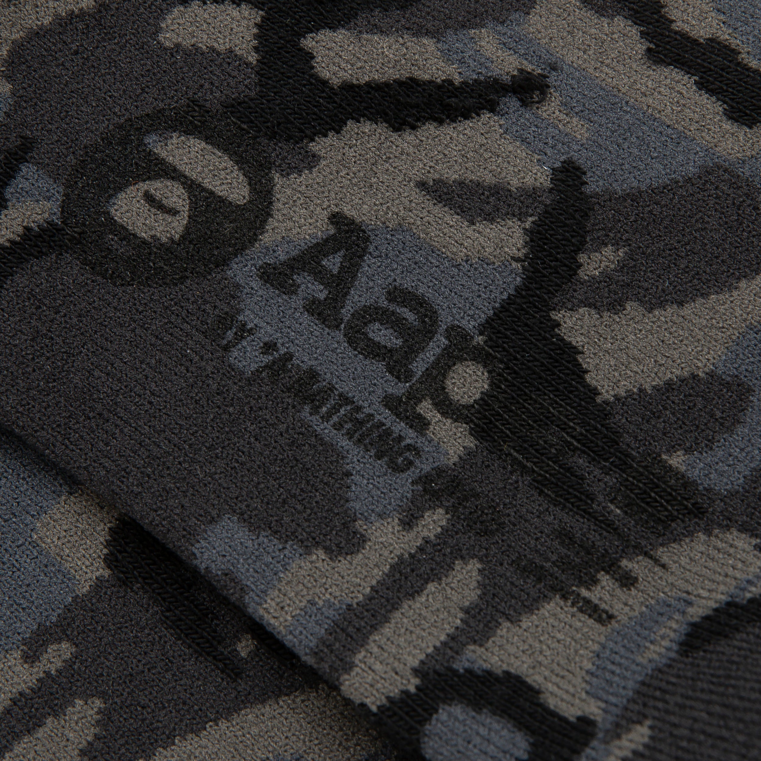 MOONFACE EMBROIDERED CAMO CREW SOCKS