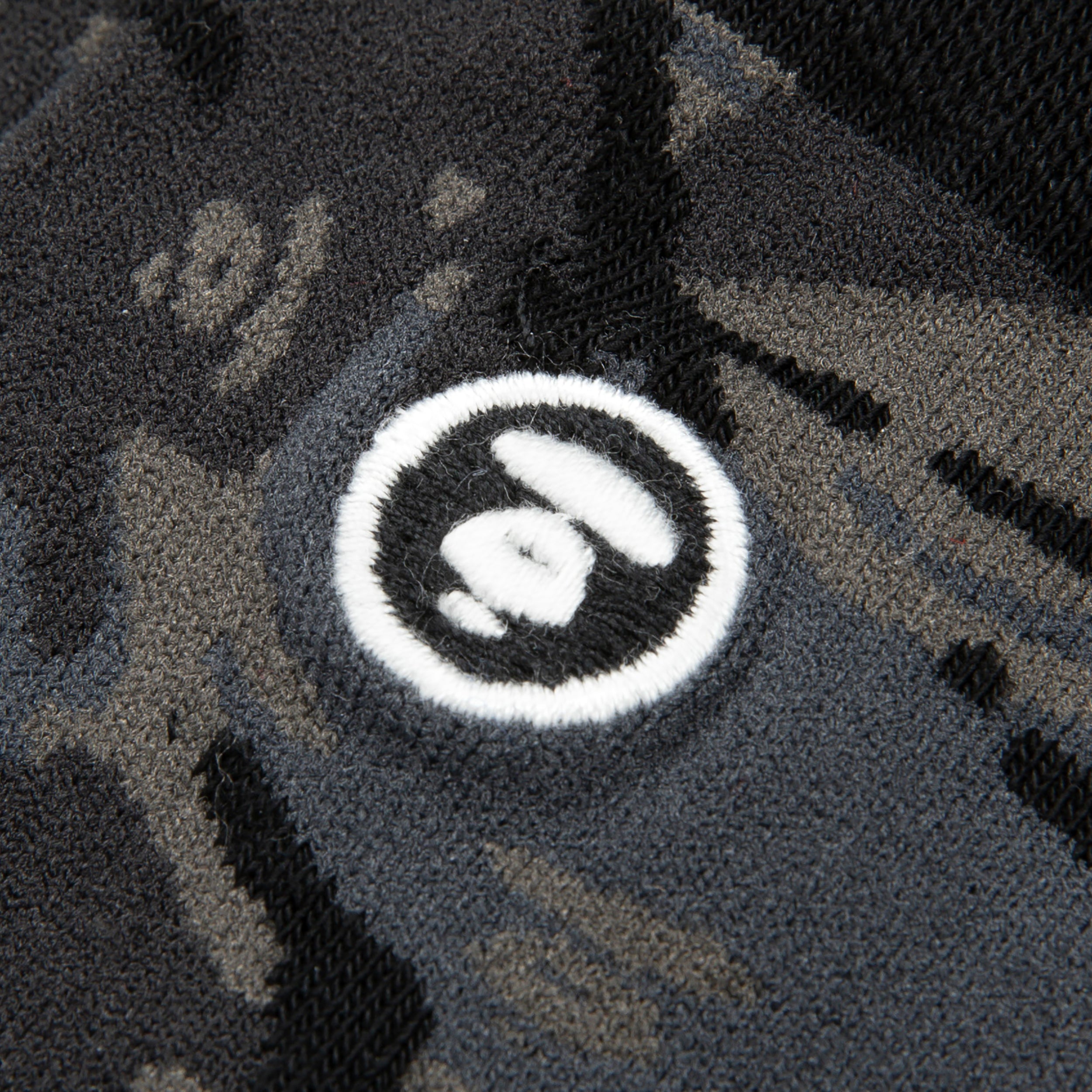 MOONFACE EMBROIDERED CAMO CREW SOCKS