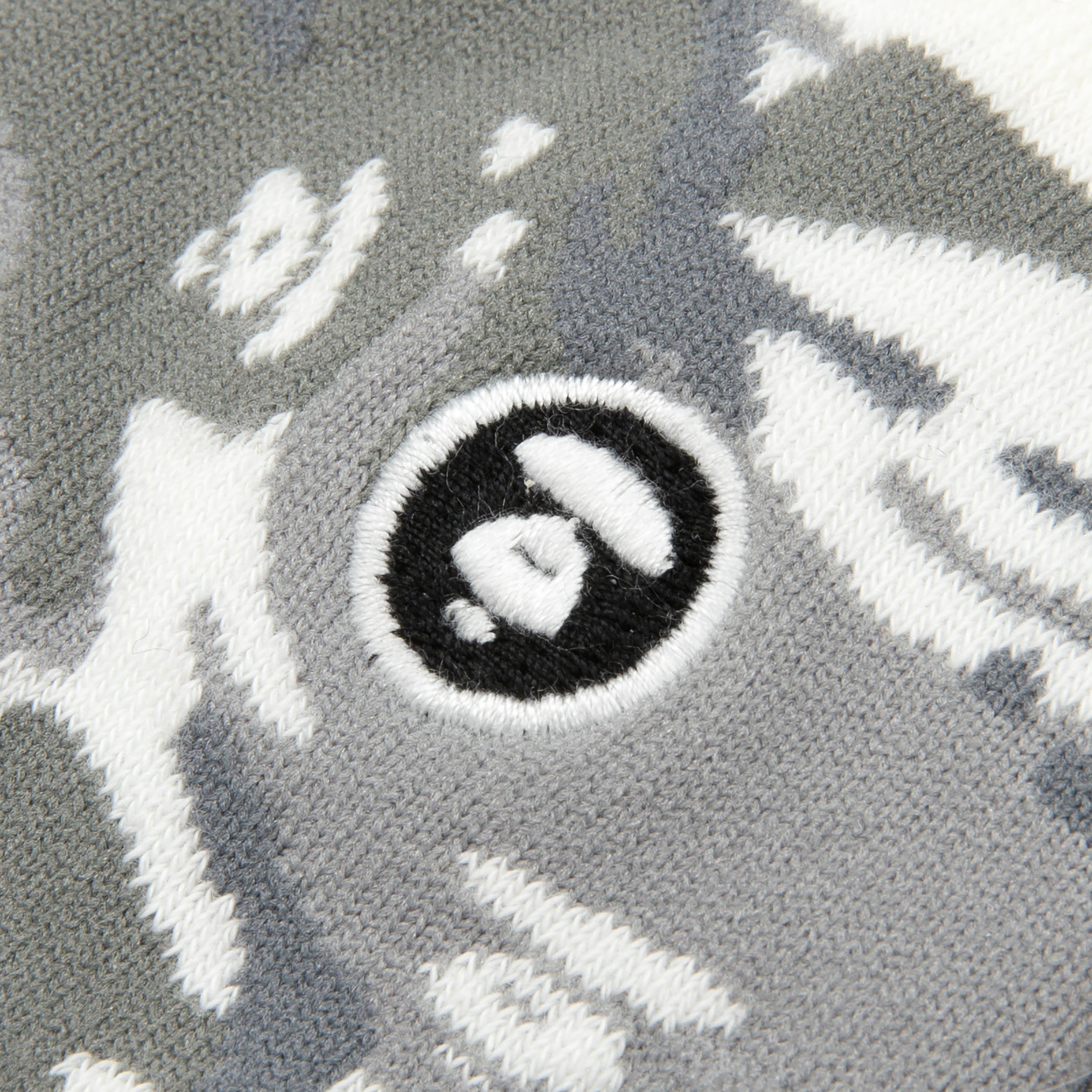 MOONFACE EMBROIDERED CAMO CREW SOCKS