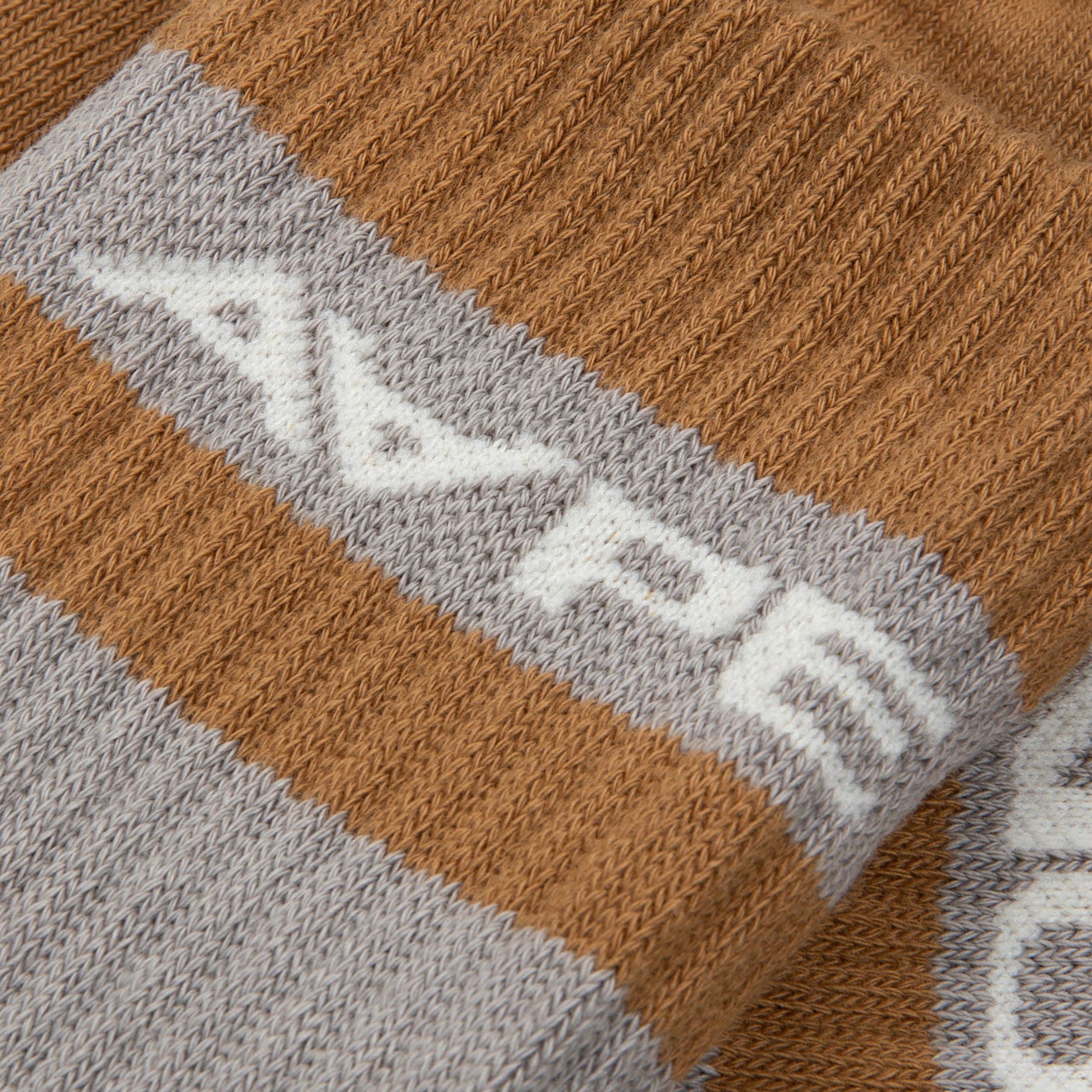 MOONFACE EMBROIDERED STRIPED SOCKS