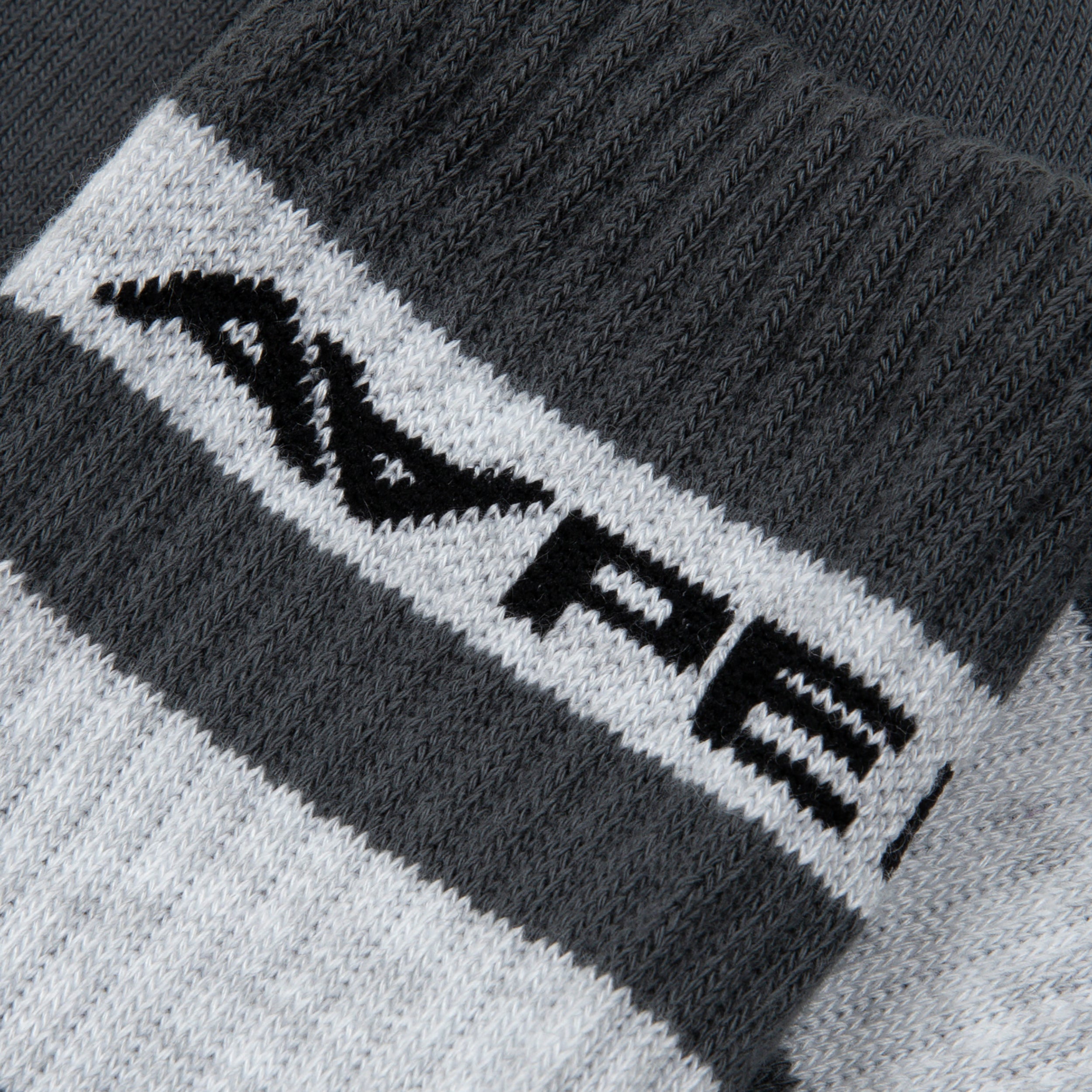 MOONFACE EMBROIDERED STRIPED SOCKS