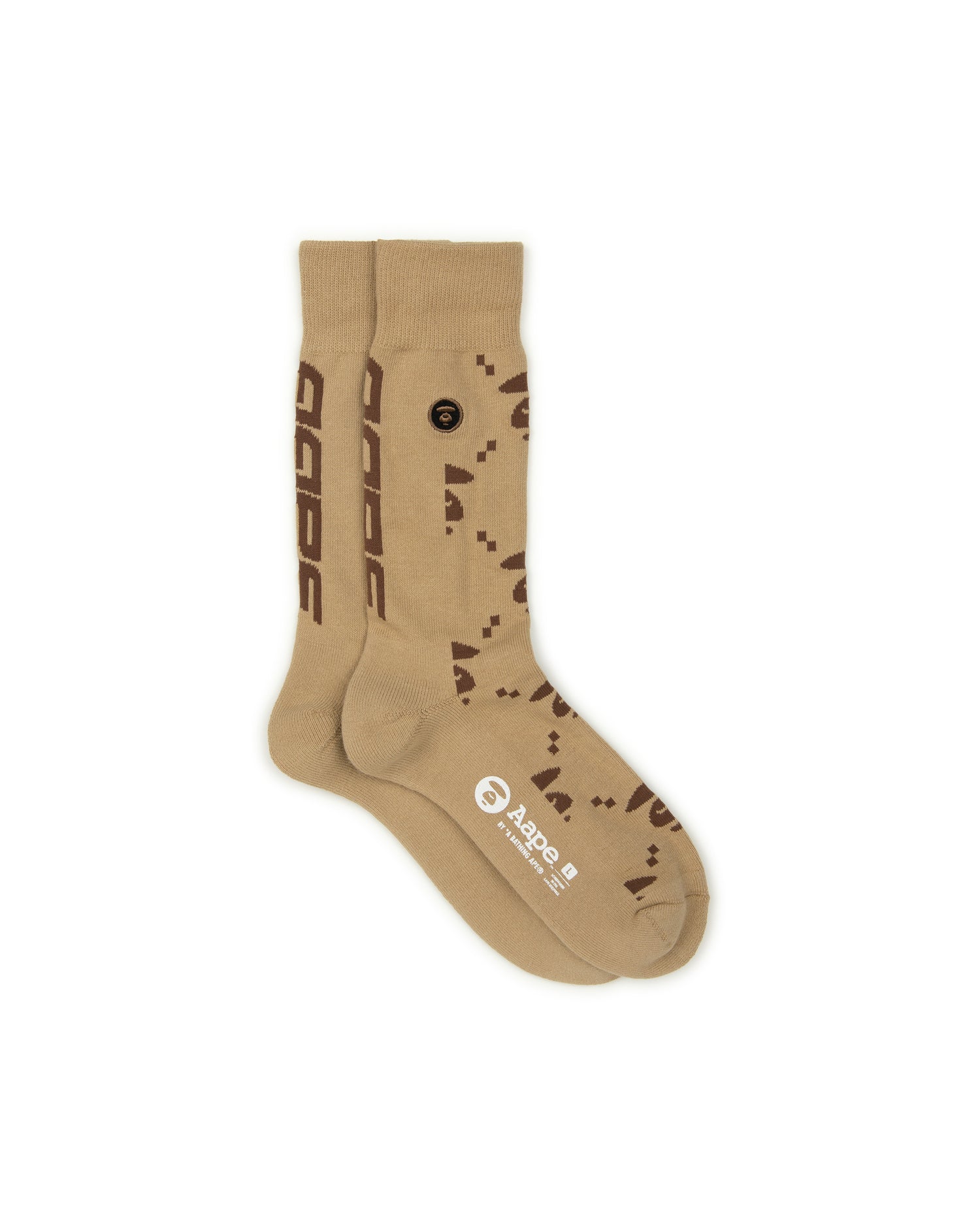 MOONFACE EMBROIDERED PATTERNED SOCKS