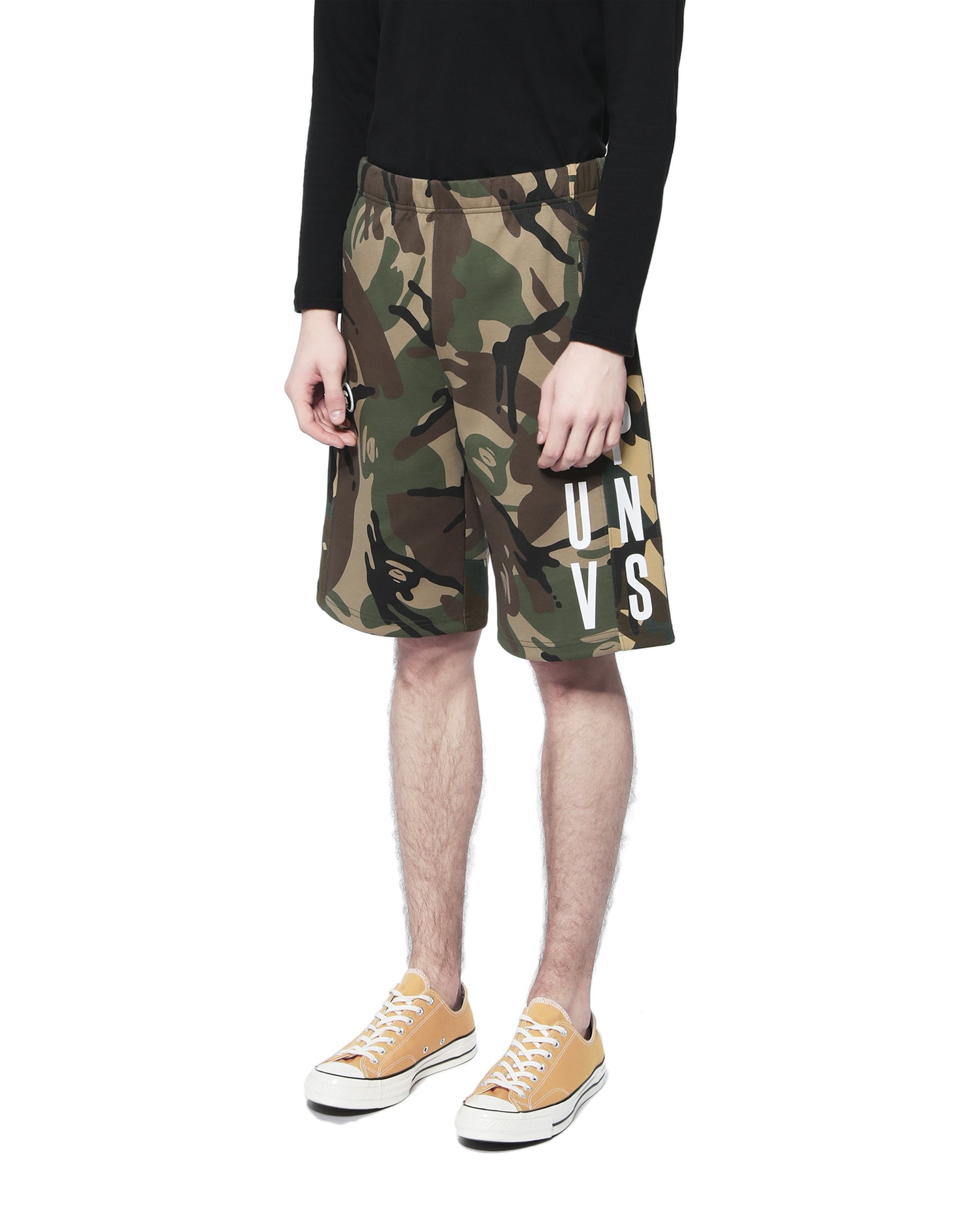 AAPE PANELLED CAMO SWEAT SHORTS