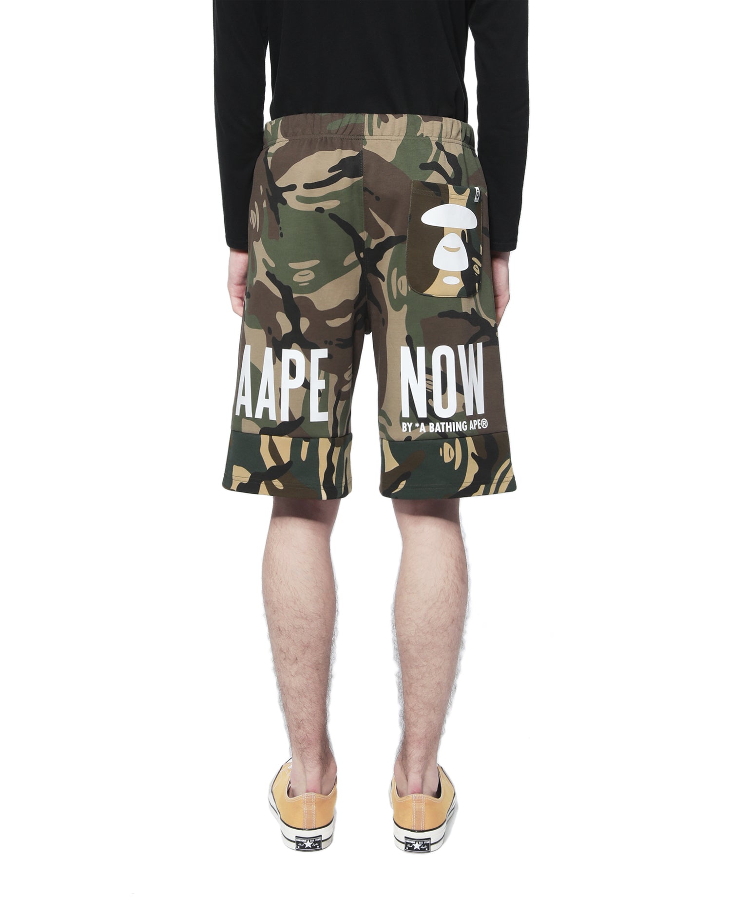 AAPE PANELLED CAMO SWEAT SHORTS