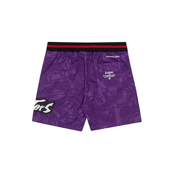 AAPE X MITCHELL & NESS RAPTORS MESH SHORTS