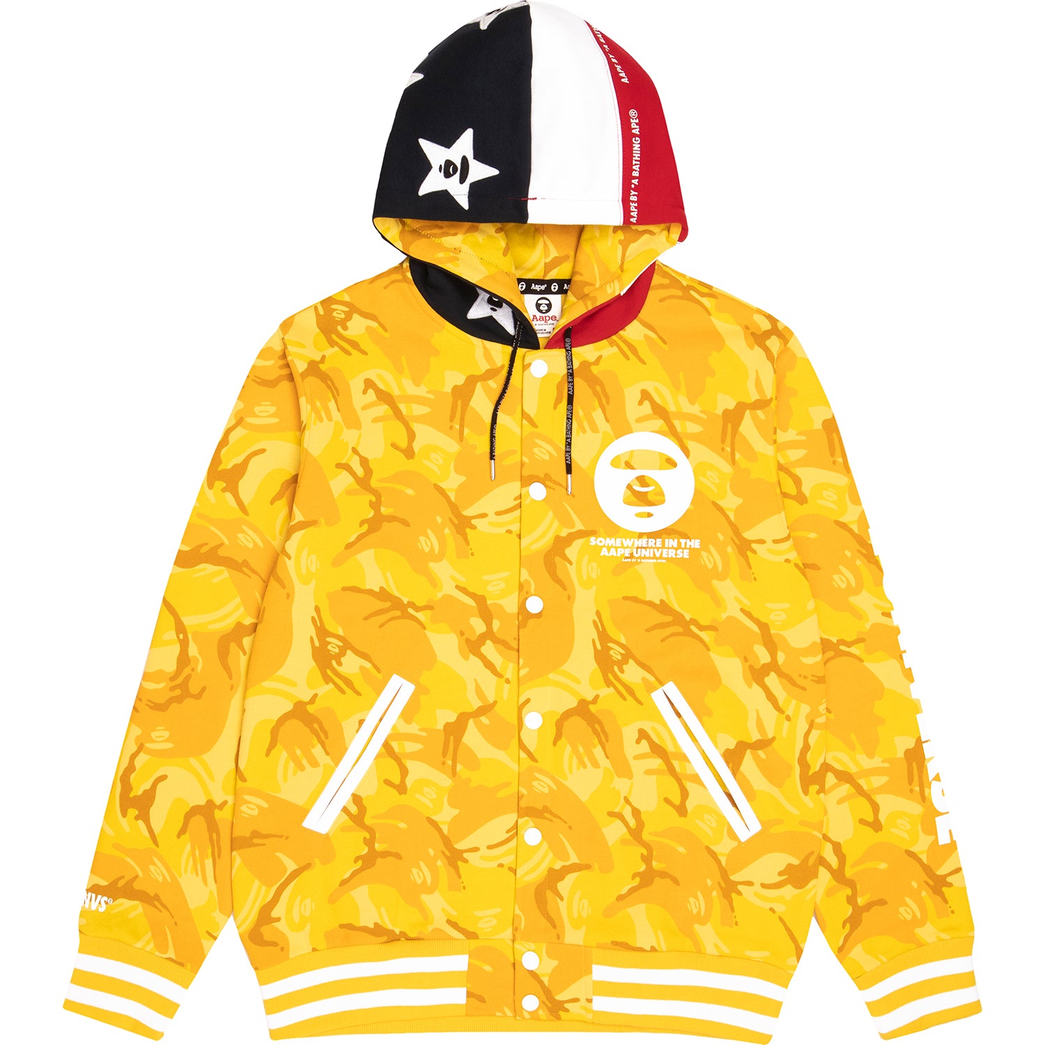 AAPE CAMO HOODED BOMBER SWEATER