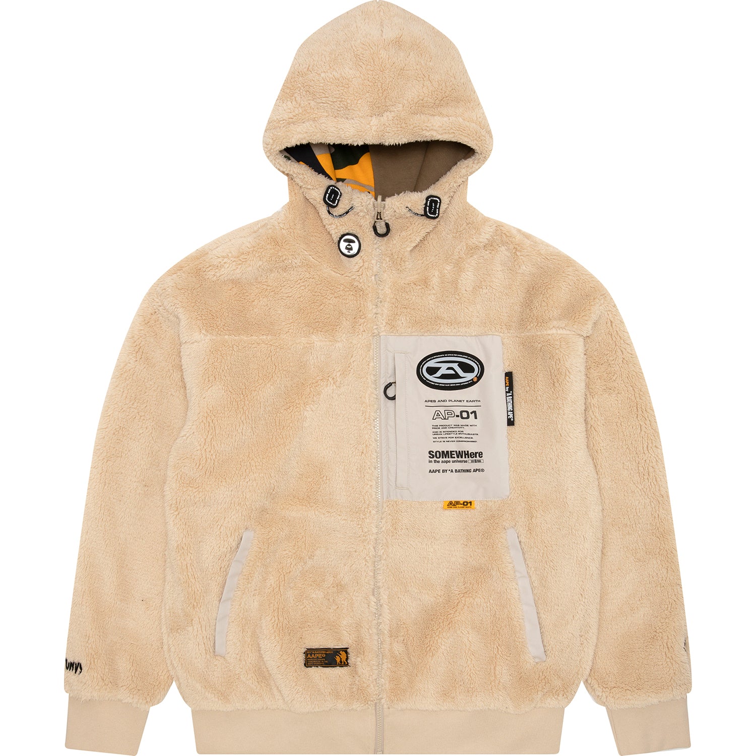 AAPSWM3957XXJ/AAPE FANCY ZIP UP SWEATER