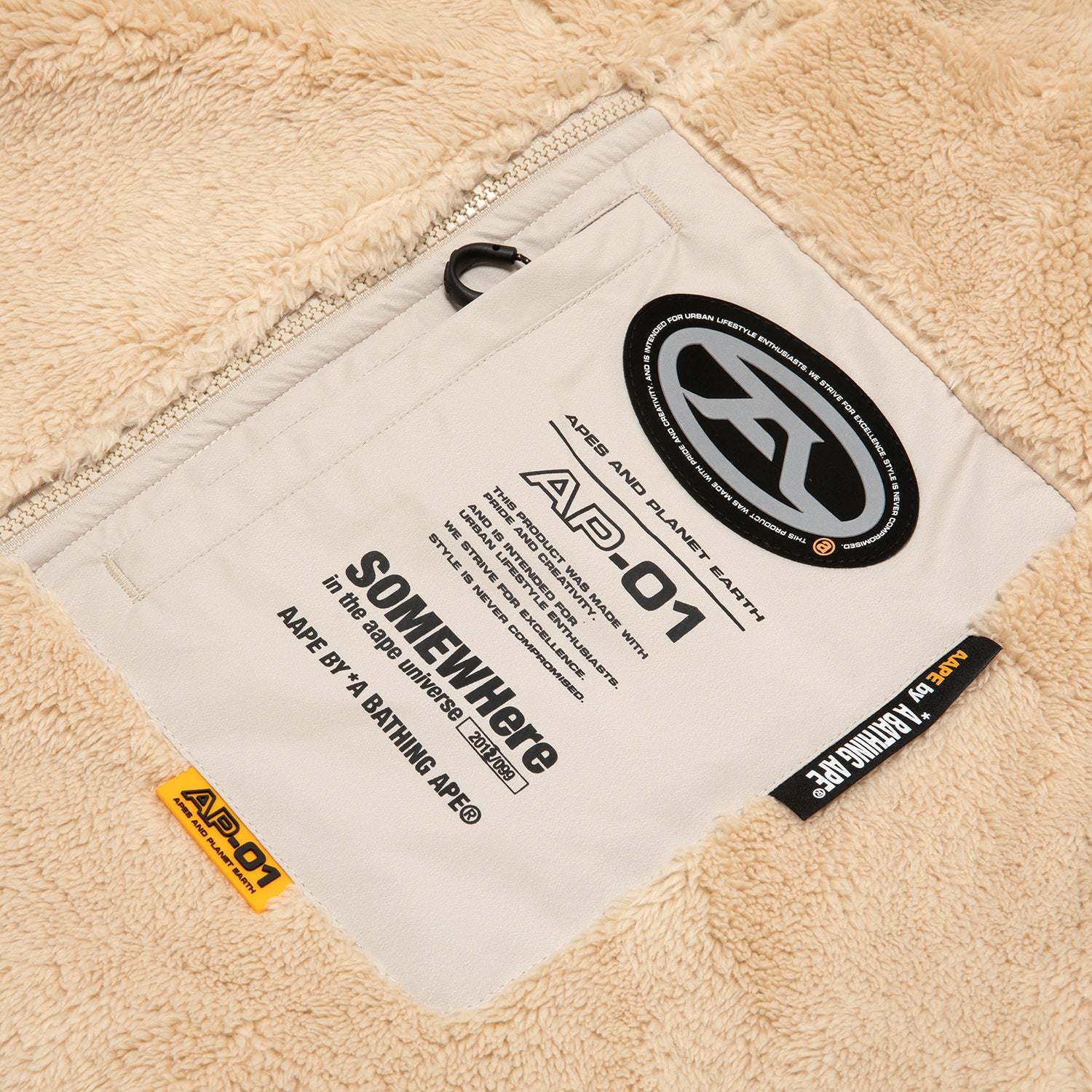 AAPSWM3957XXJ/AAPE FANCY ZIP UP SWEATER