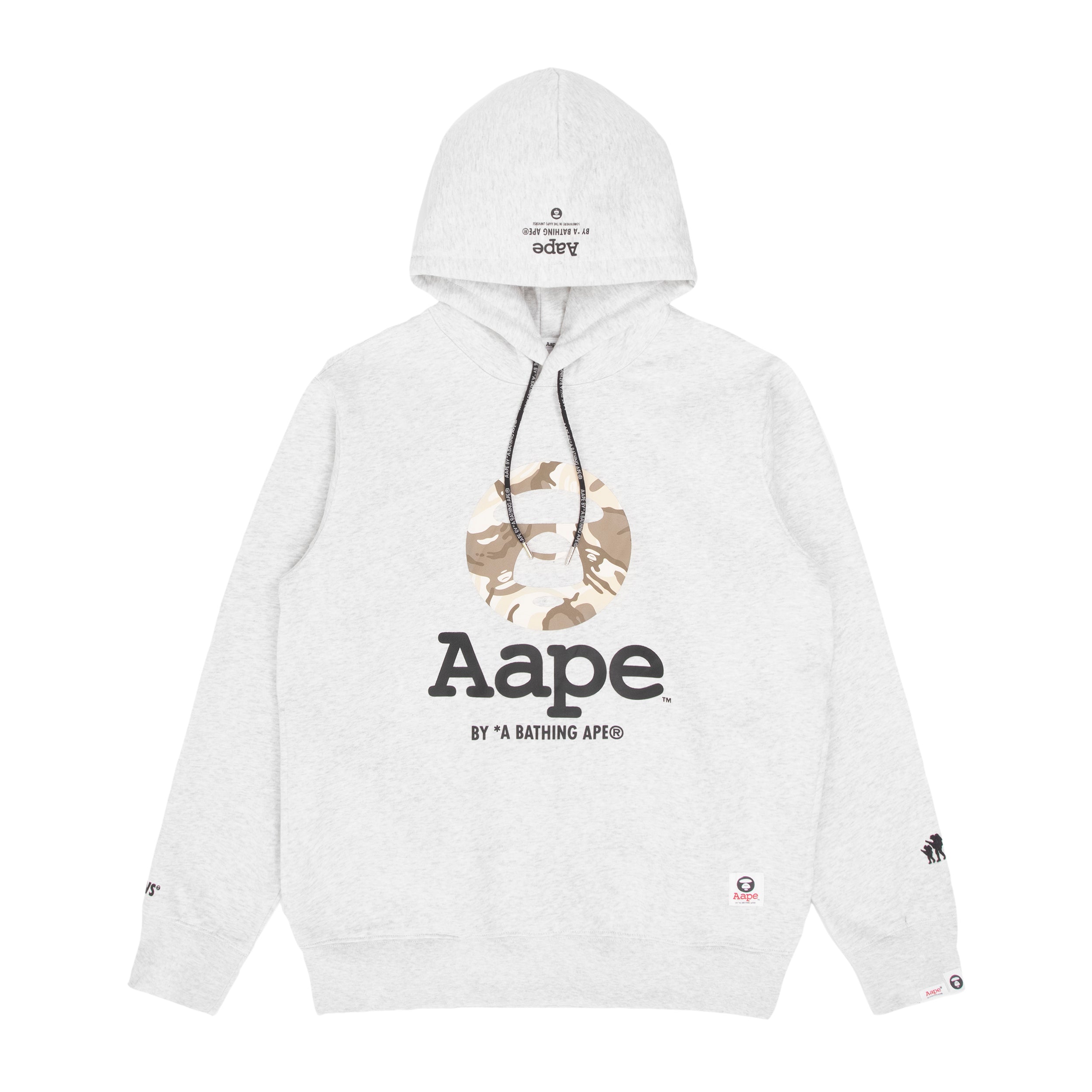 Men s AAPE Camo Moon Face Hoodie in White Marl Size Small End. Clothing